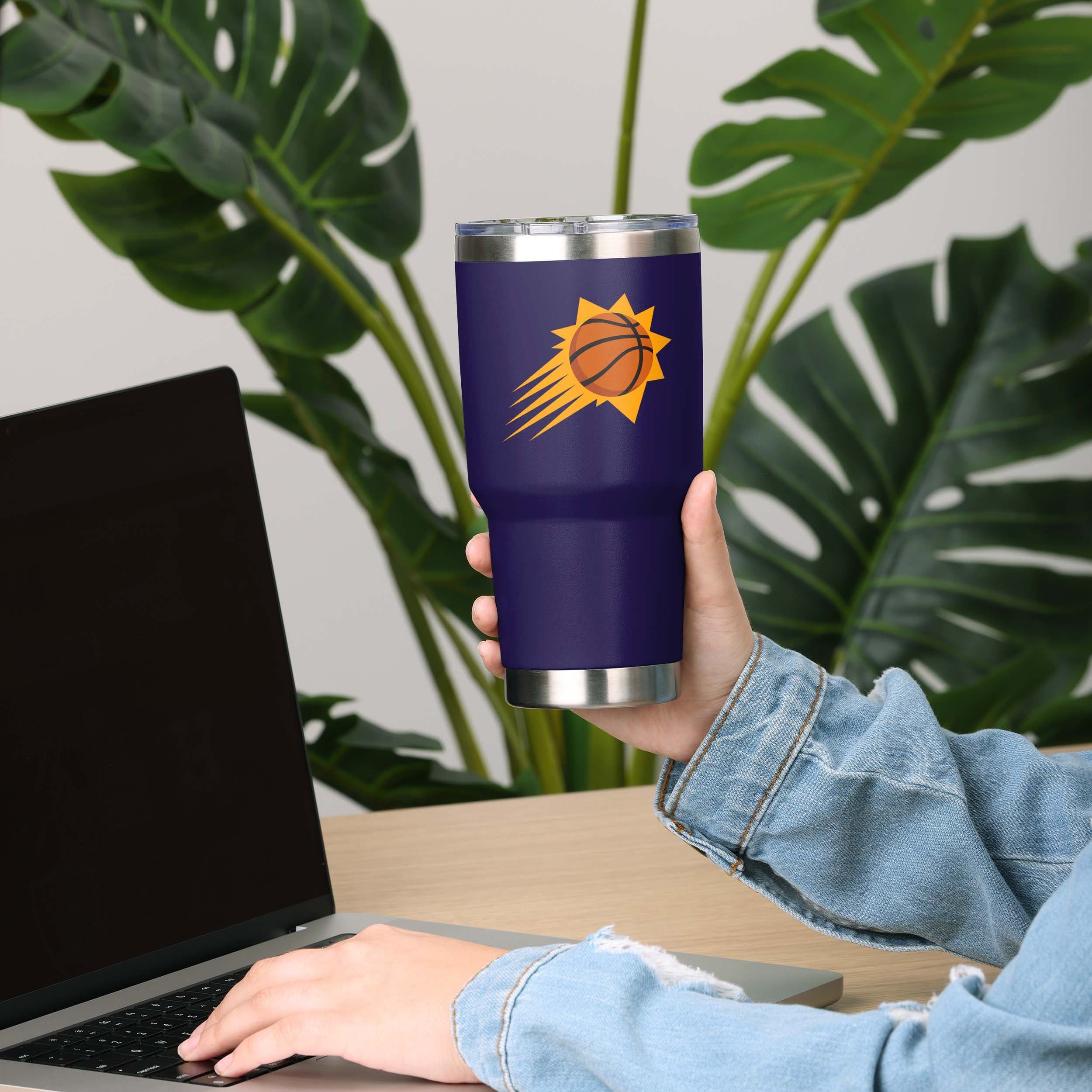 Phoenix Suns NBA Team Logo 30 oz Tumbler - Image 2