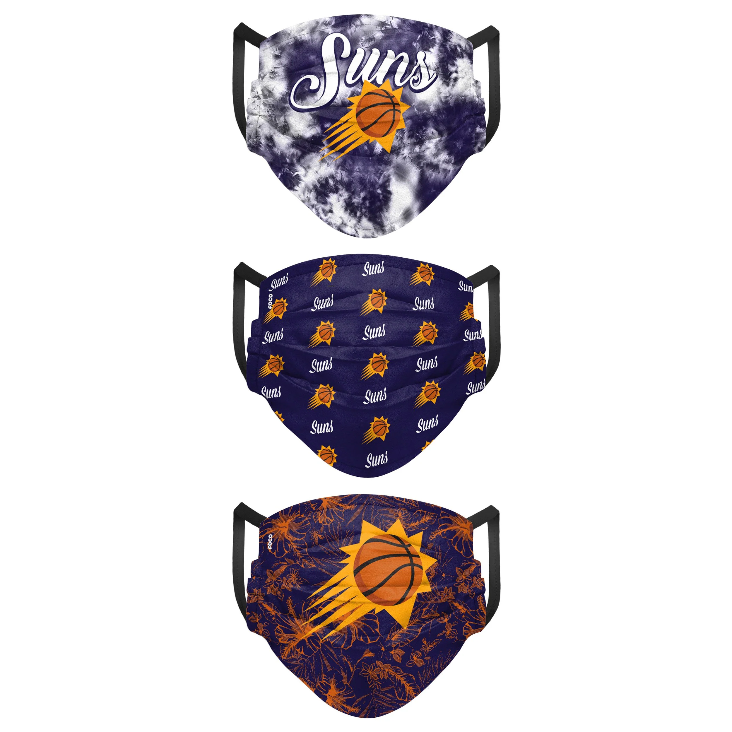 Phoenix Suns NBA Womens Matchday 3 Pack Face Cover - Image 2