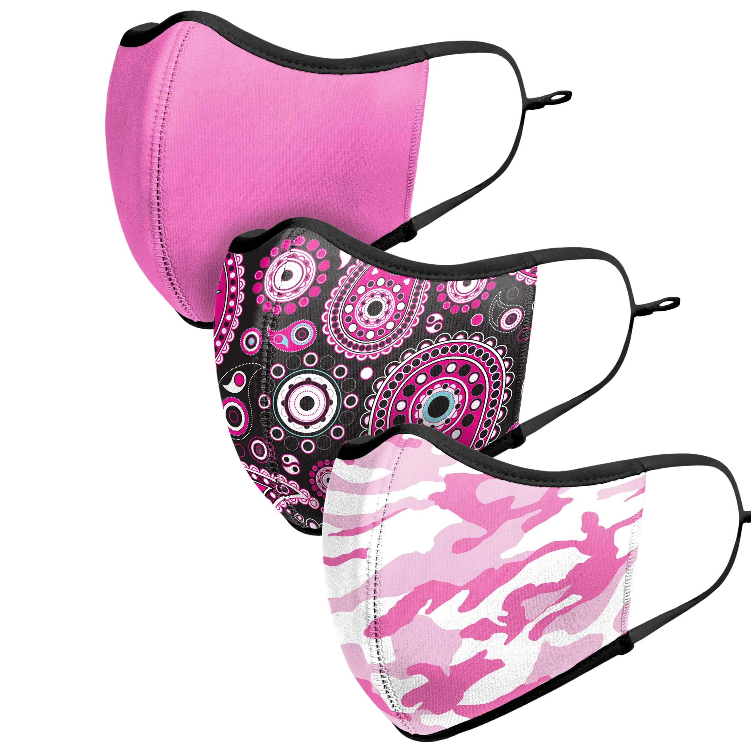 Pink Patterns Sport 3 Pack Face Cover - Image 4