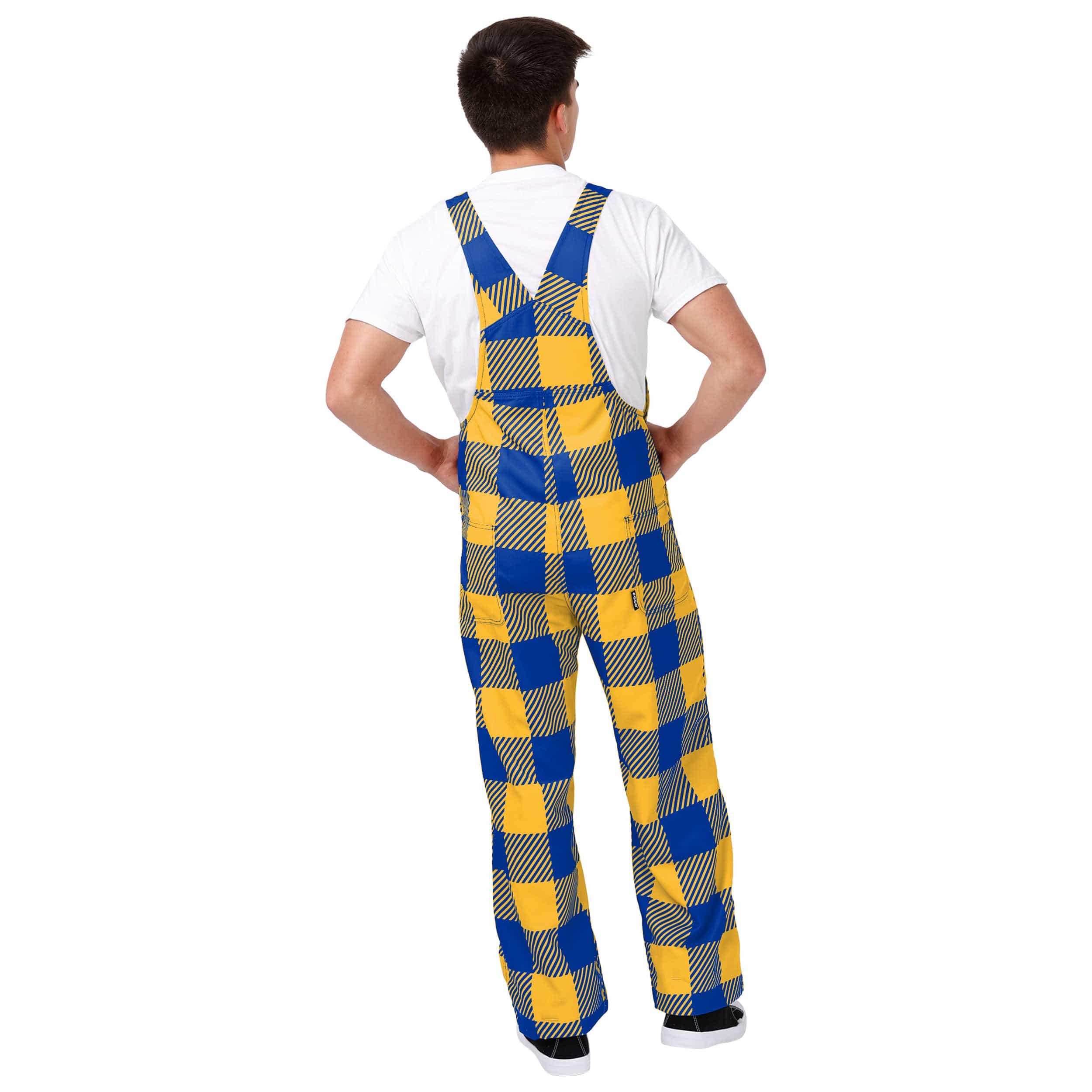 Pittsburgh Panthers NCAA Mens Plaid Bib Overalls - Image 2