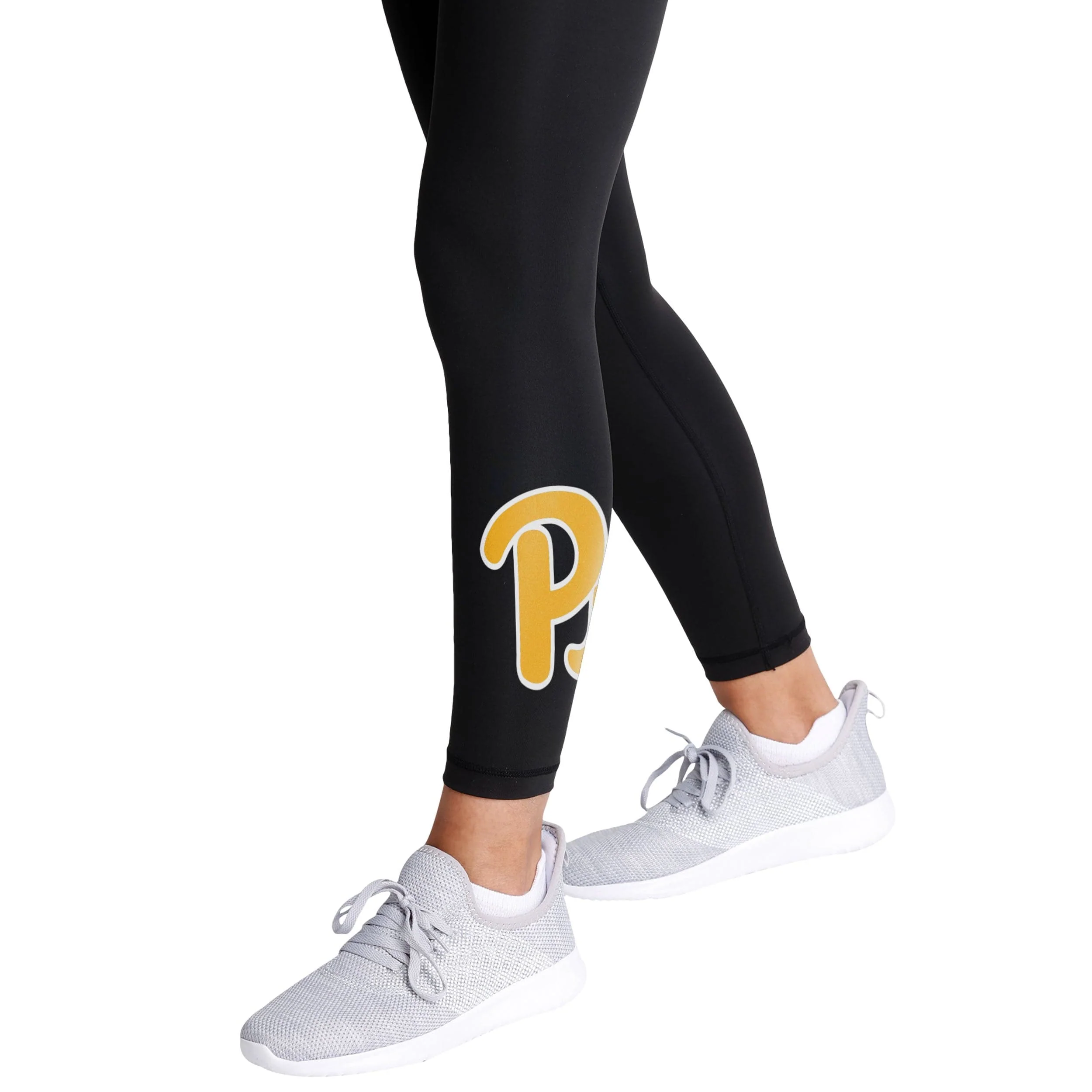Pittsburgh Panthers NCAA Womens Calf Logo Black Leggings - Image 4