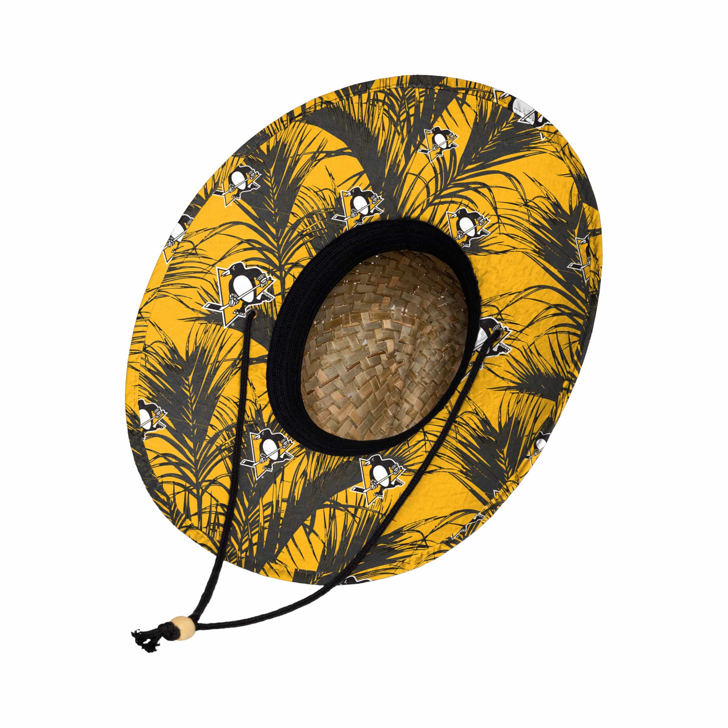 Pittsburgh Penguins NHL Floral Straw Hat - Image 2
