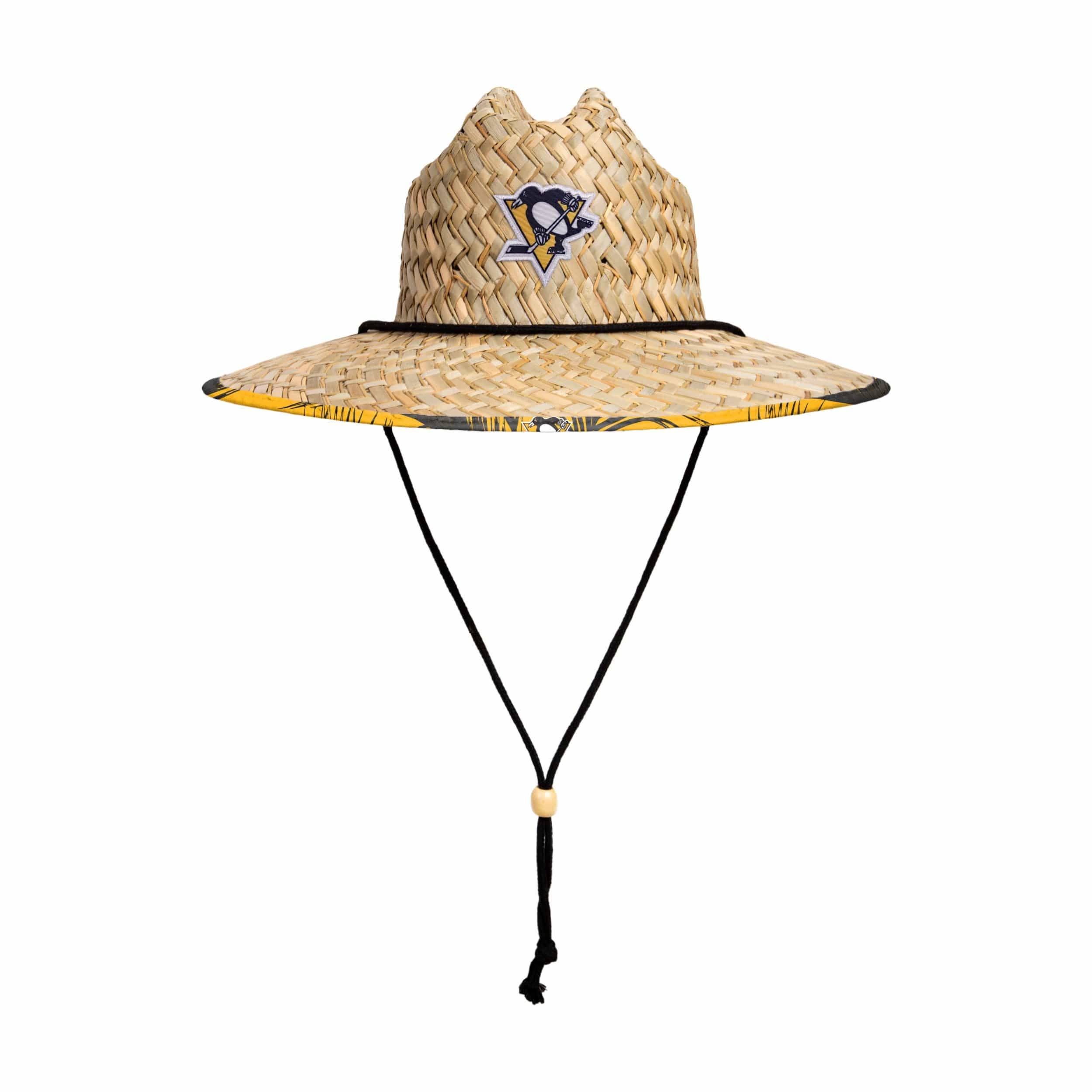 Pittsburgh Penguins NHL Floral Straw Hat - Image 3