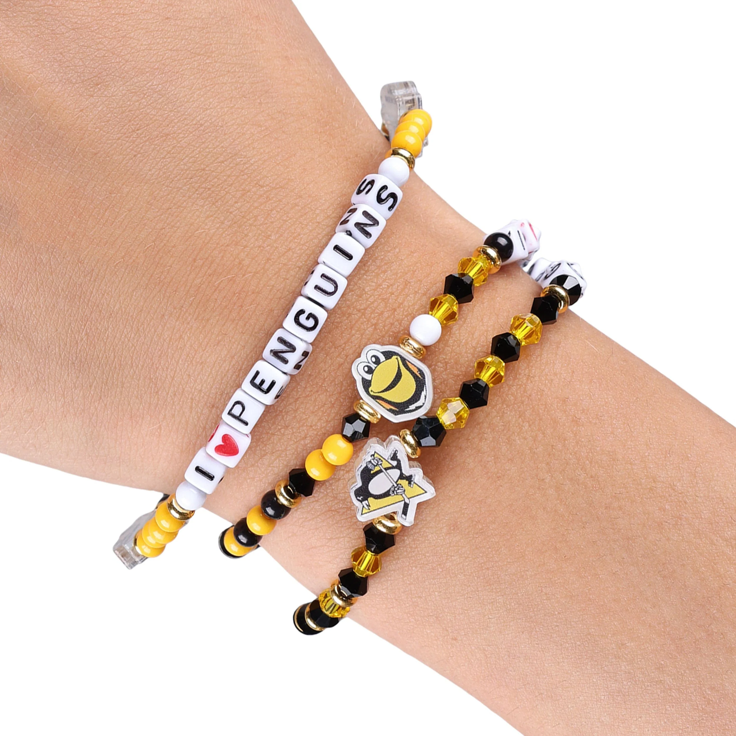 Pittsburgh Penguins NHL Sidney Crosby 3 Pack Player Friendship Bracelet - Image 4