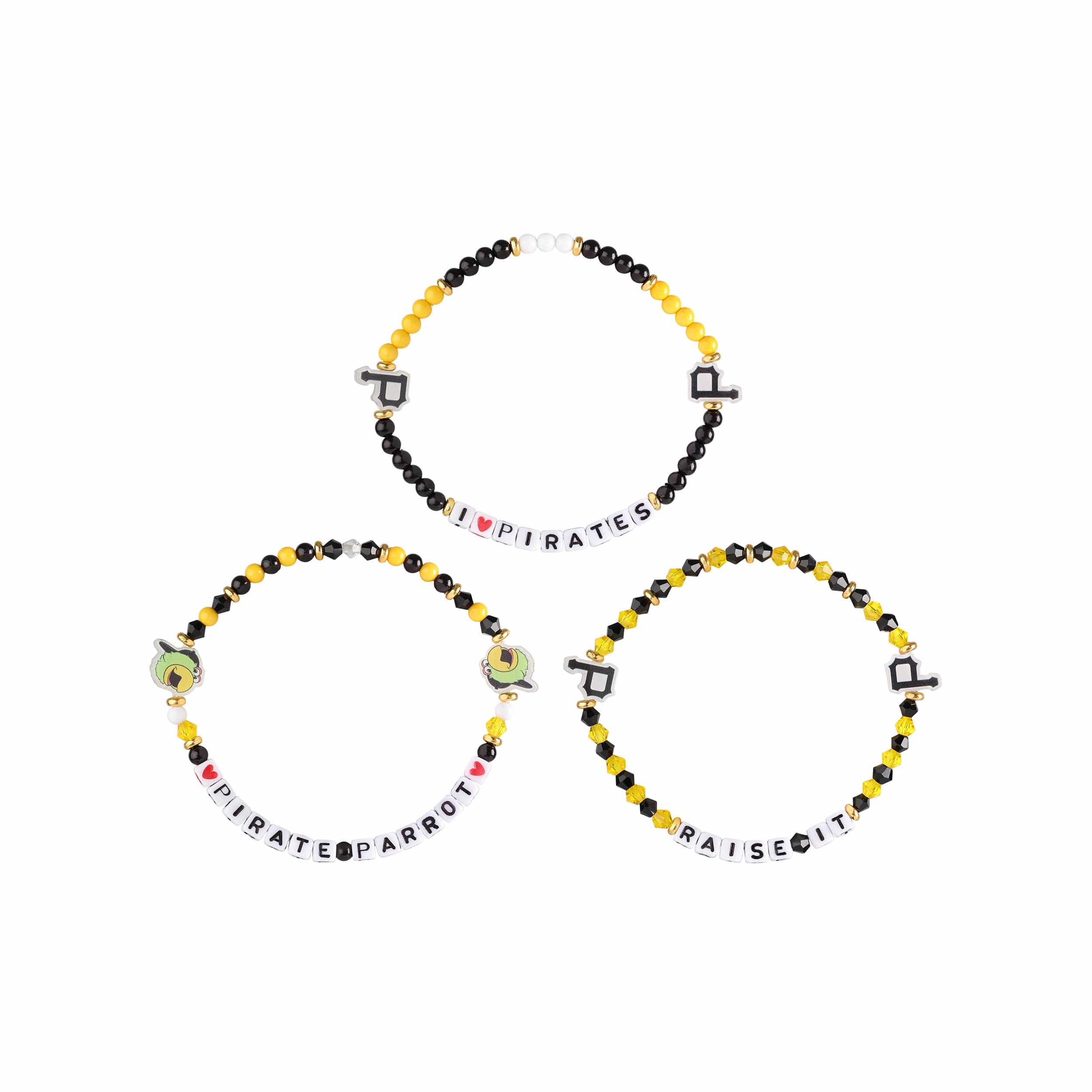 Pittsburgh Pirates MLB 3 Pack Friendship Bracelet - Image 3