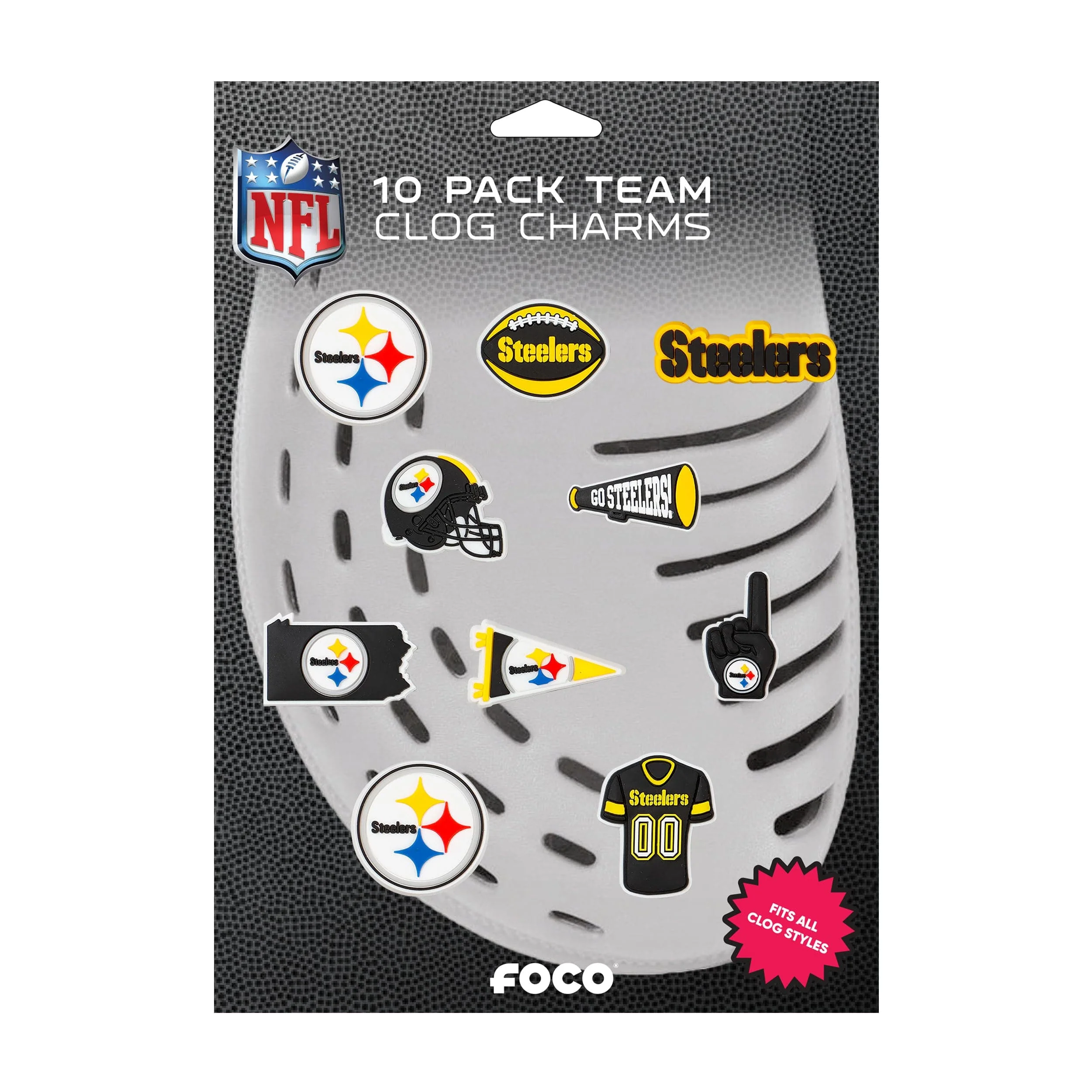 Pittsburgh Steelers NFL 10 Pack Team Clog Charms - Image 5