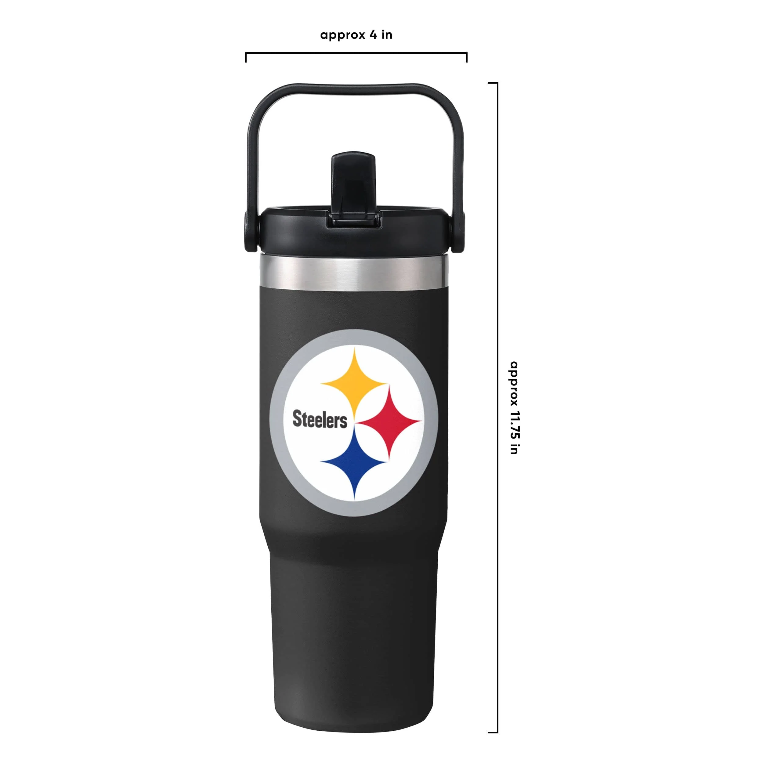 Pittsburgh Steelers NFL 30 oz Straw Tumbler - Image 5