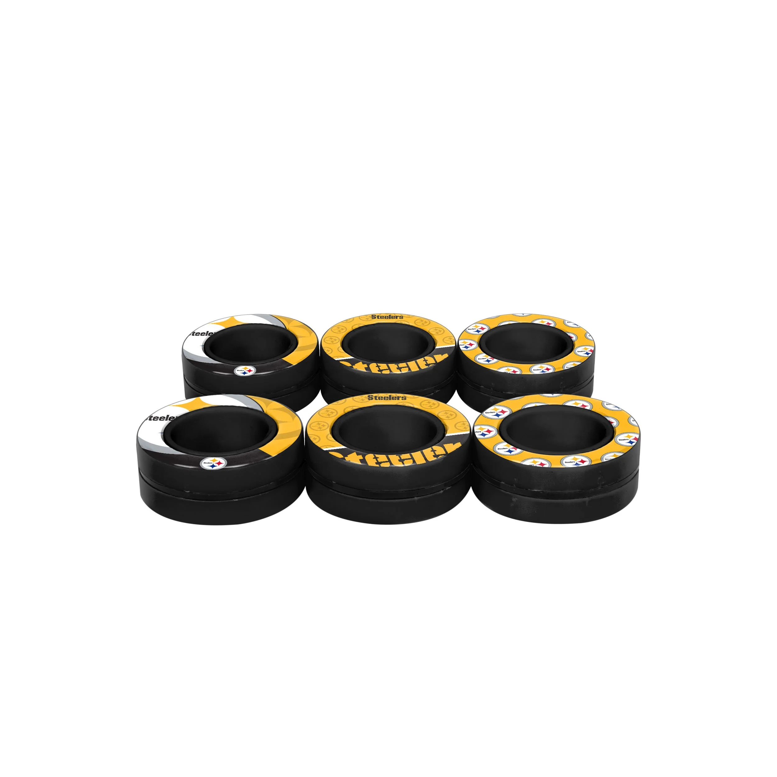 Pittsburgh Steelers NFL 6 Pack Magnetic Finger Rings - Image 3