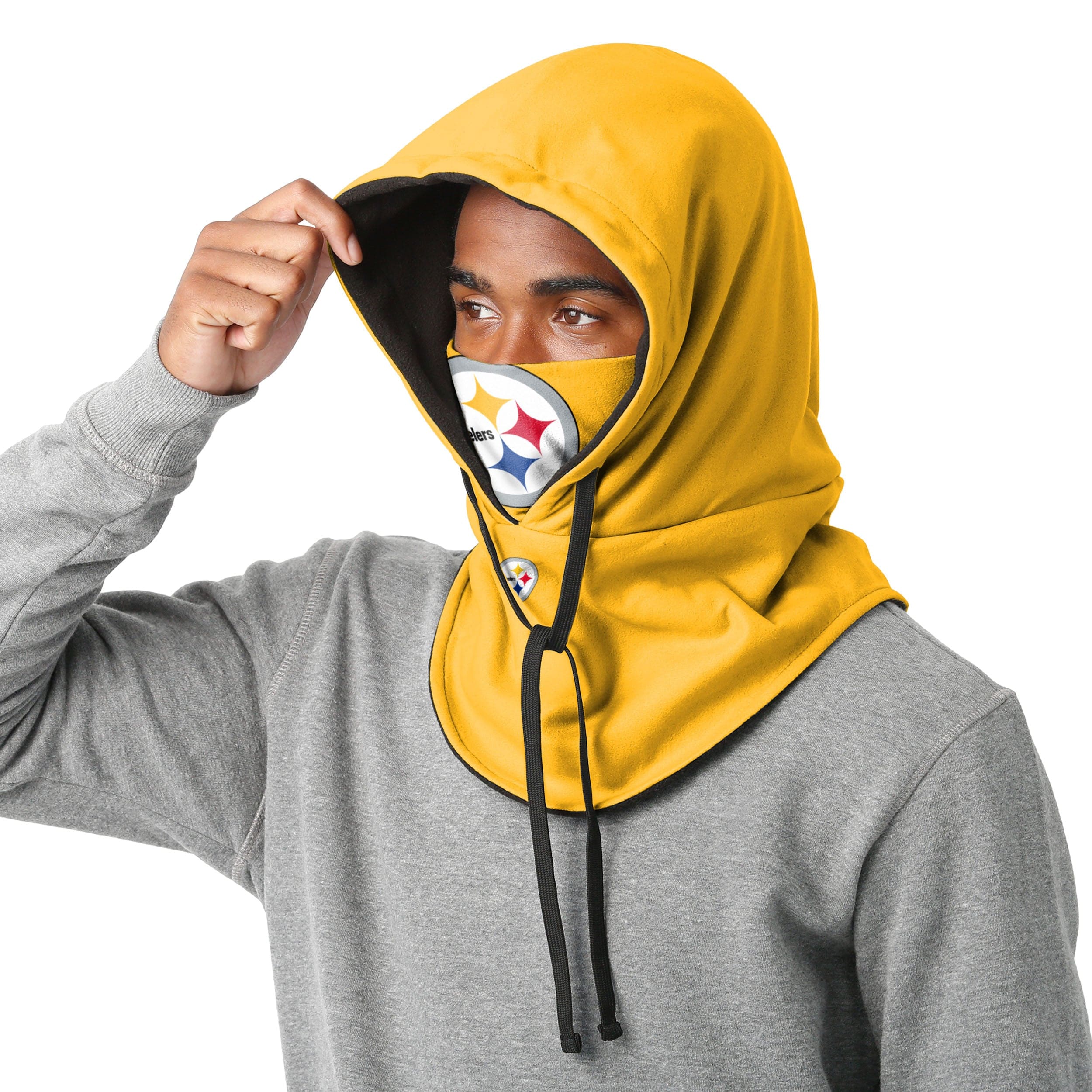 Pittsburgh Steelers NFL Alternate Team Color Drawstring Hooded Gaiter - Image 3