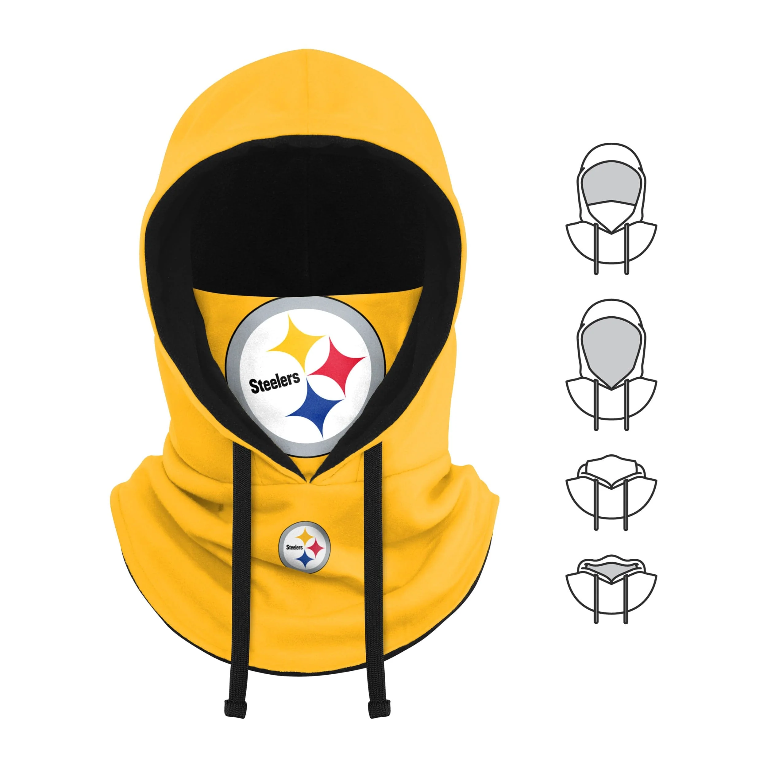 Pittsburgh Steelers NFL Alternate Team Color Drawstring Hooded Gaiter - Image 5