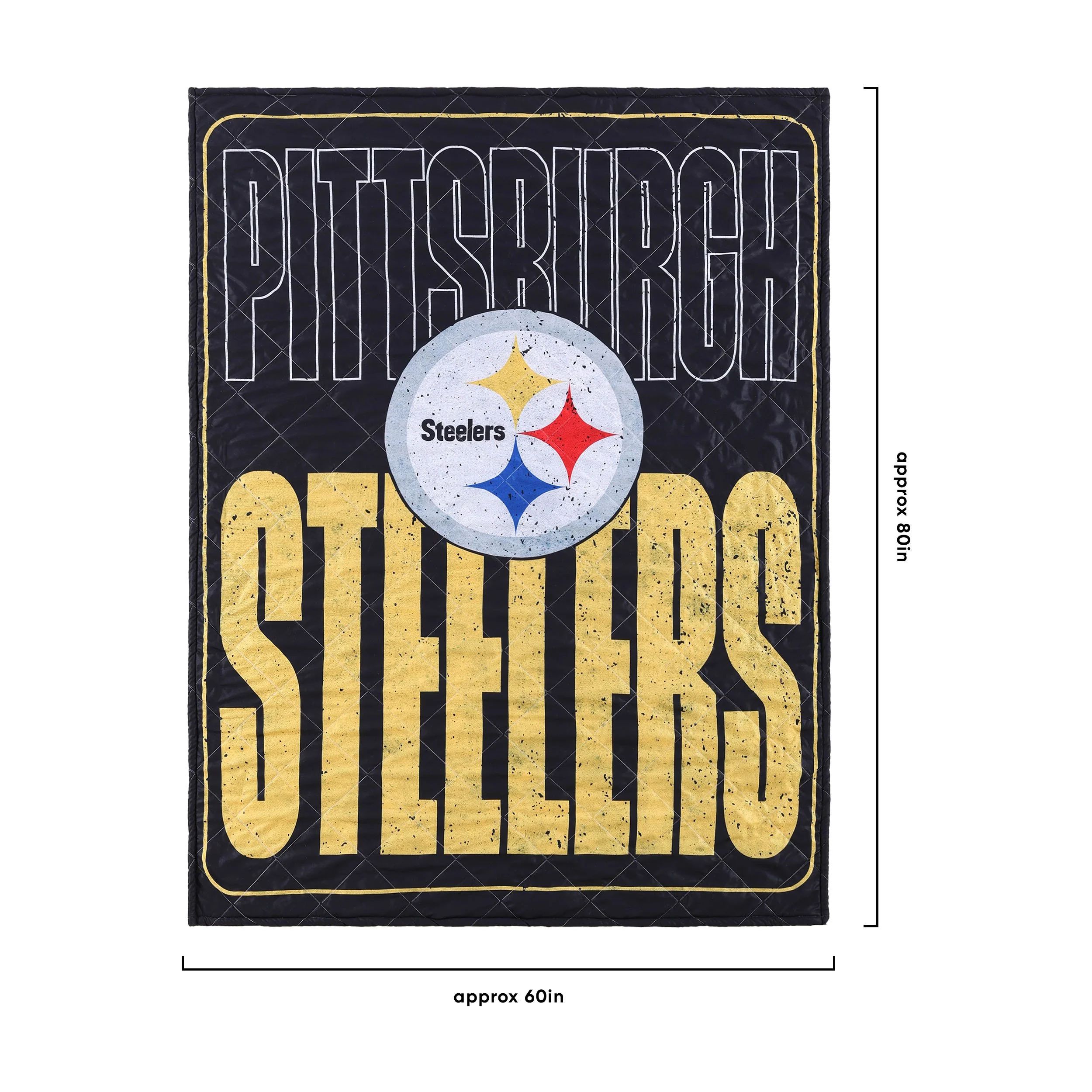 Pittsburgh Steelers NFL Big Game Sherpa Lined Throw Blanket - Image 3