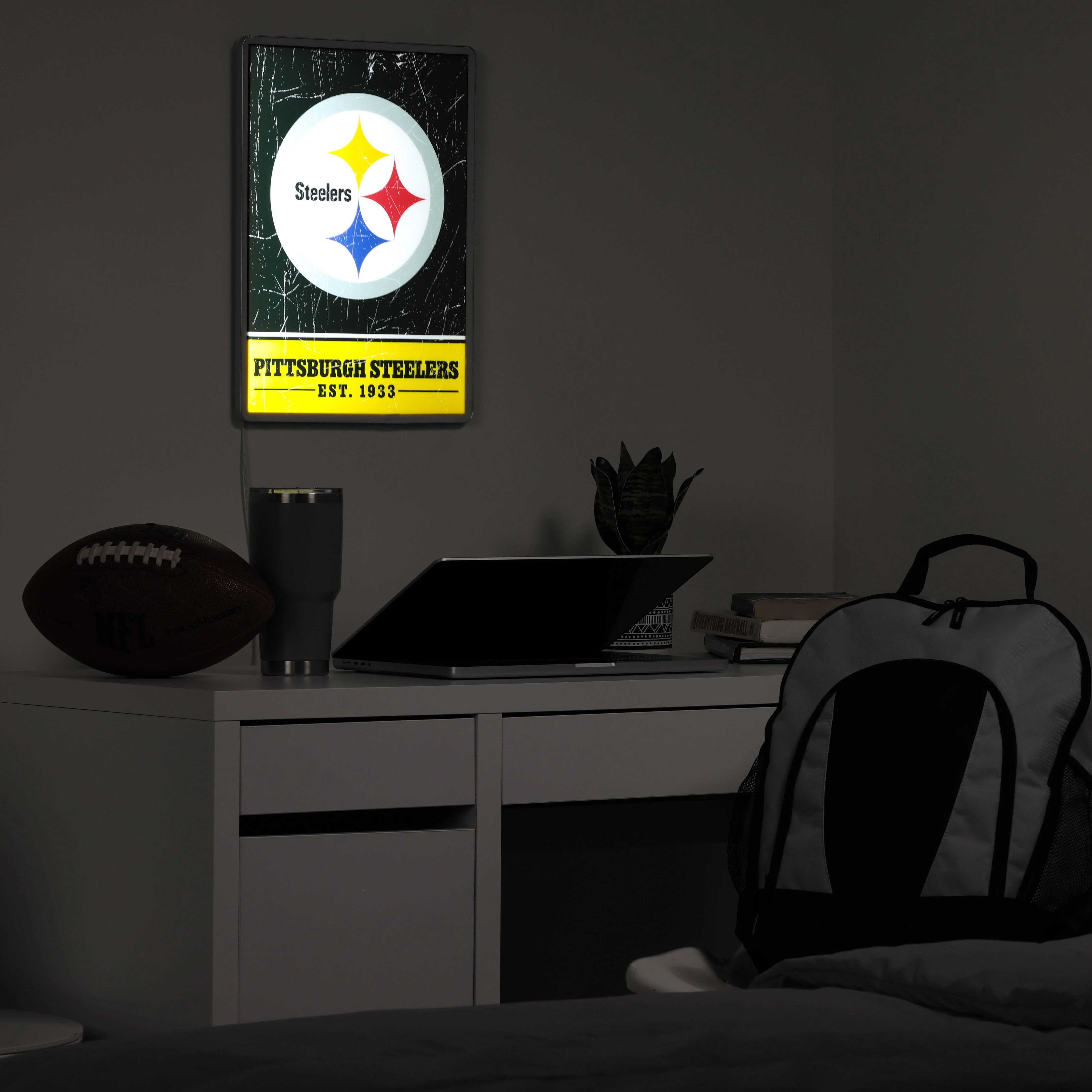 Pittsburgh Steelers NFL Big Logo Backlit Sign - Image 3
