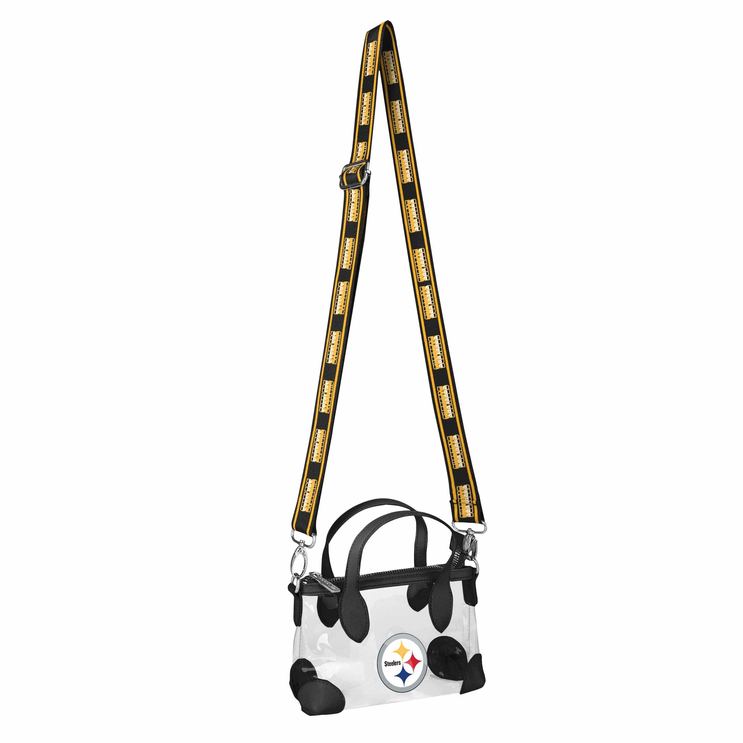 Pittsburgh Steelers NFL Big Logo Clear Crossbody Mini Purse - Image 3