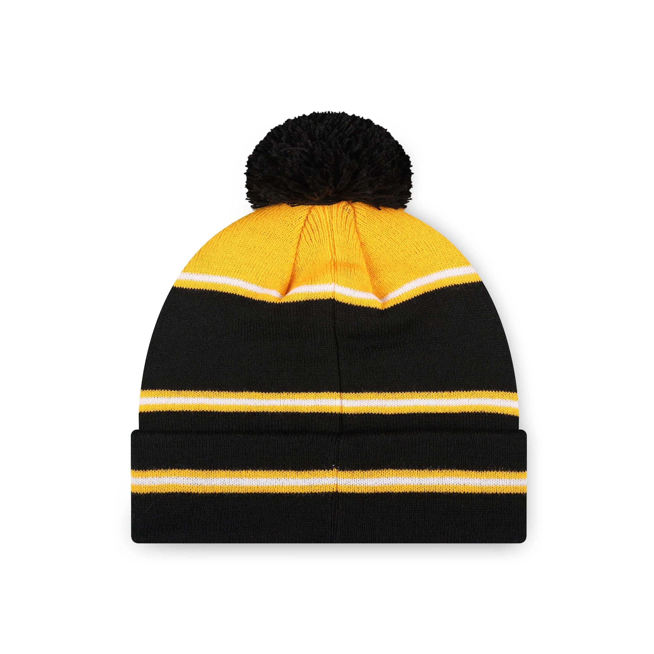 Pittsburgh Steelers NFL Big Wordmark Stripe Pom Beanie - Image 2