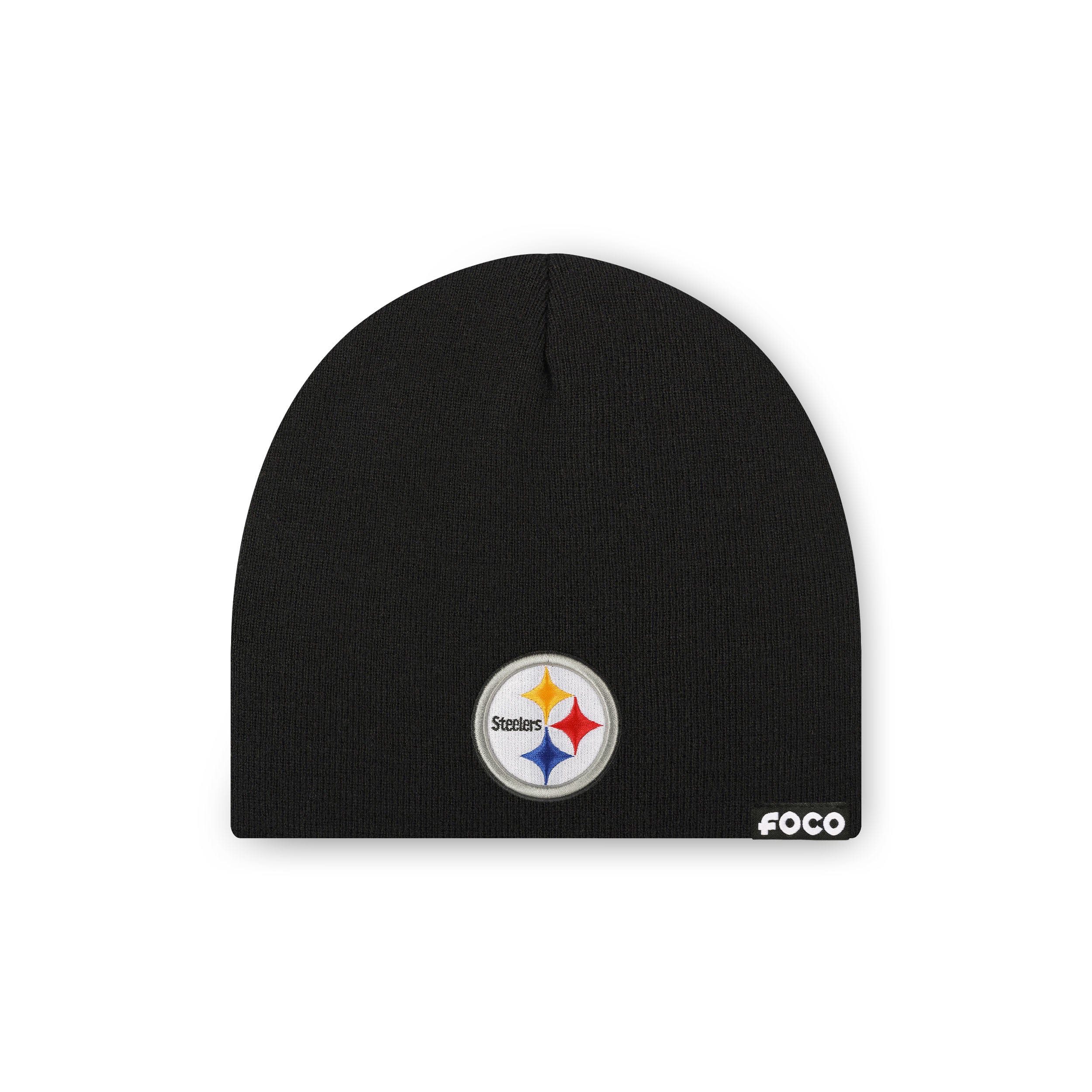 Pittsburgh Steelers NFL Black Basic Primary Logo Skull Beanie