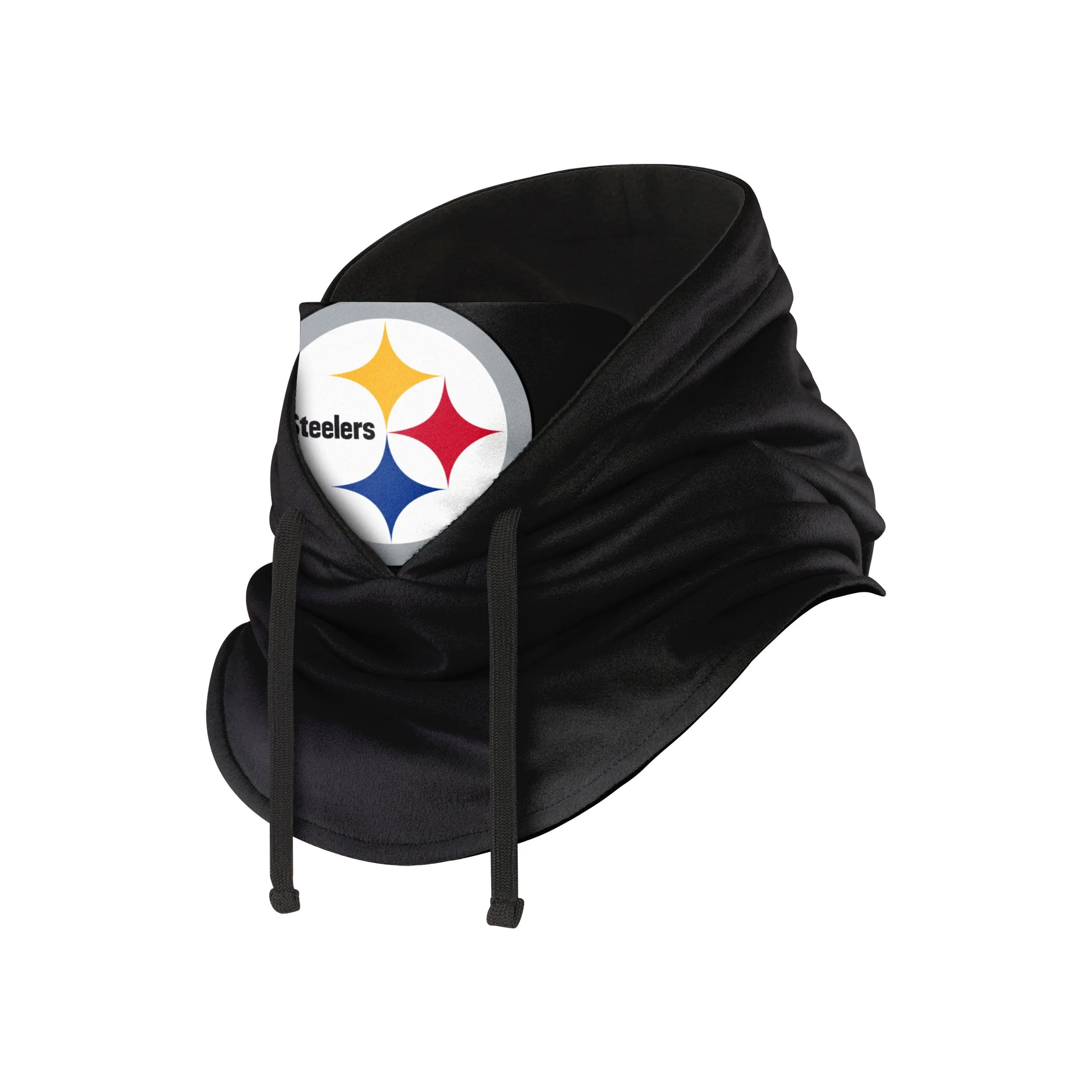 Pittsburgh Steelers NFL Black Drawstring Hooded Gaiter - Image 2