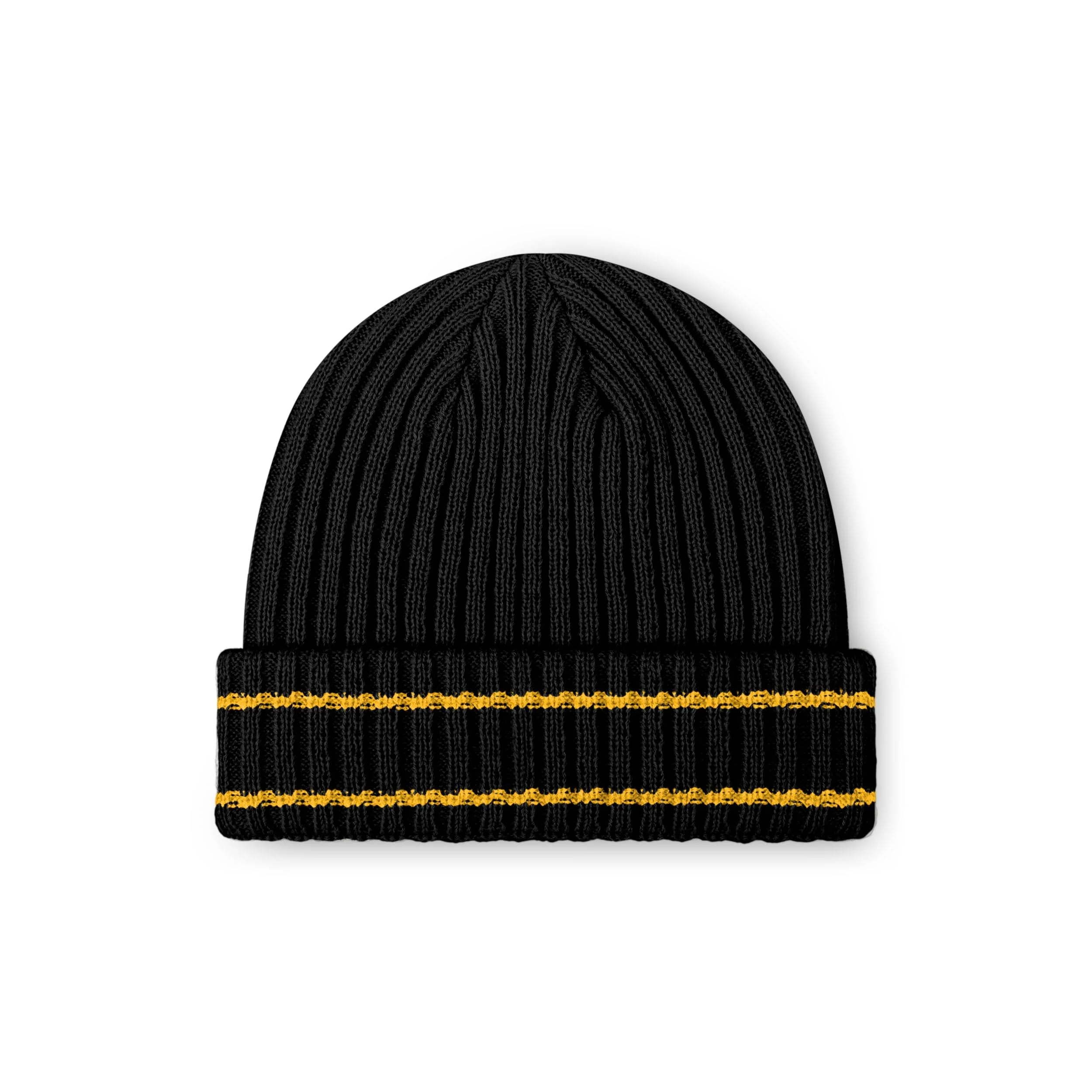 Pittsburgh Steelers NFL Black Primary Logo Ribbed Beanie - Image 2