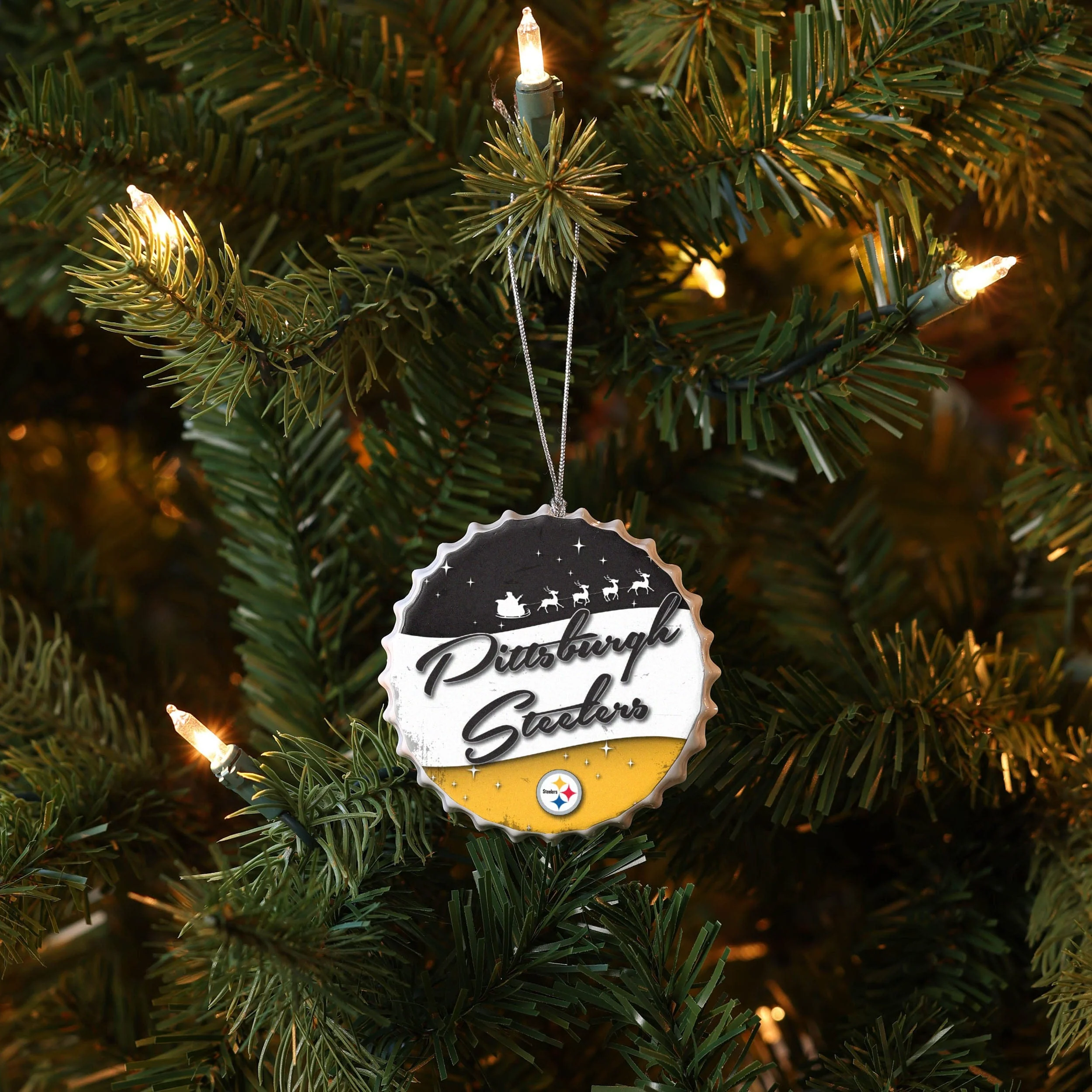 Pittsburgh Steelers NFL Bottlecap Sign Ornament - Image 3