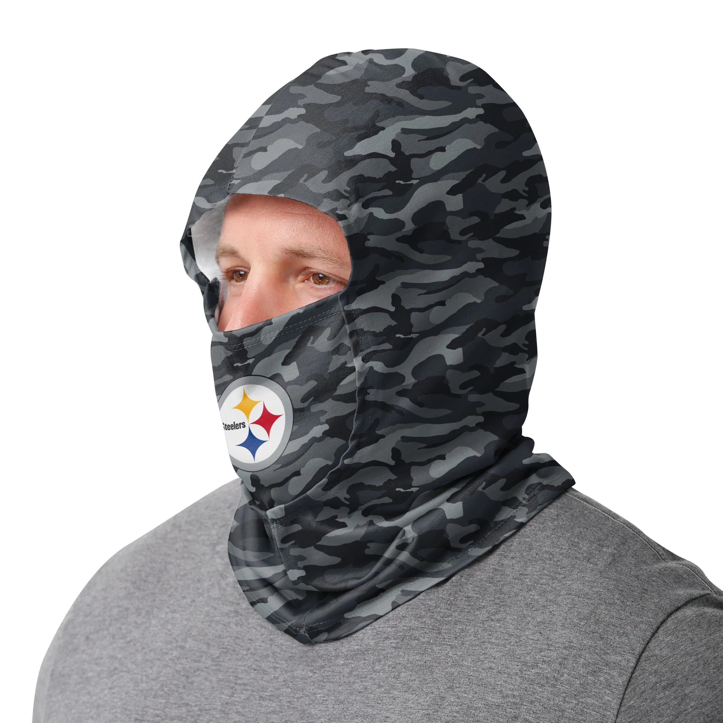 Pittsburgh Steelers NFL Camo Lightweight Hooded Gaiter - Image 2