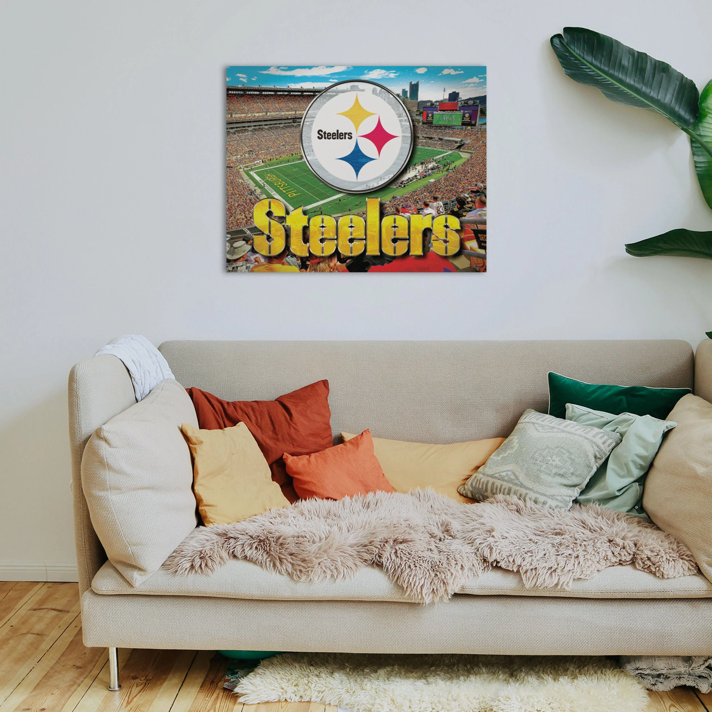 Pittsburgh Steelers NFL Canvas Wall Sign - Image 3