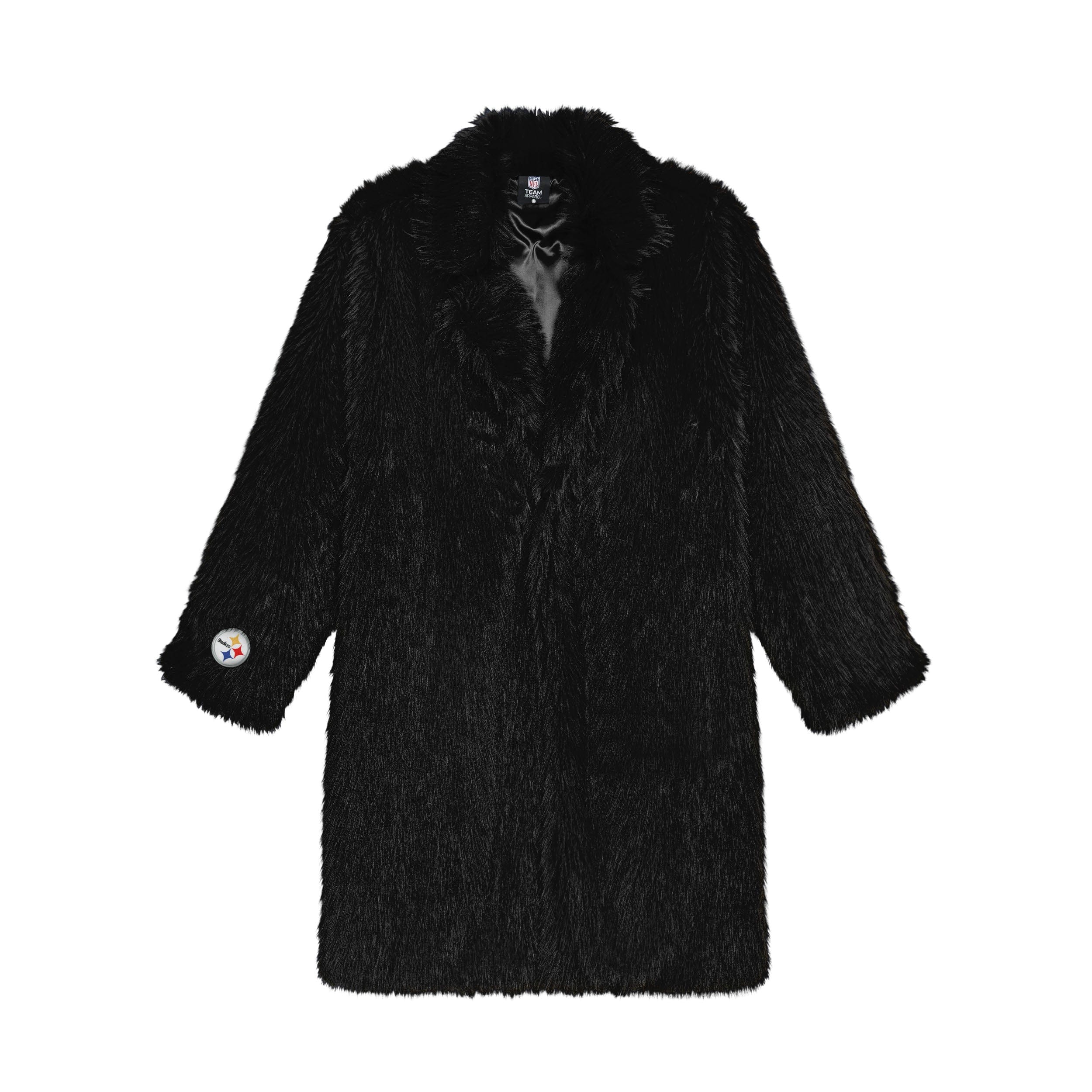 Pittsburgh Steelers NFL Faux Fur Long Jacket - Image 4