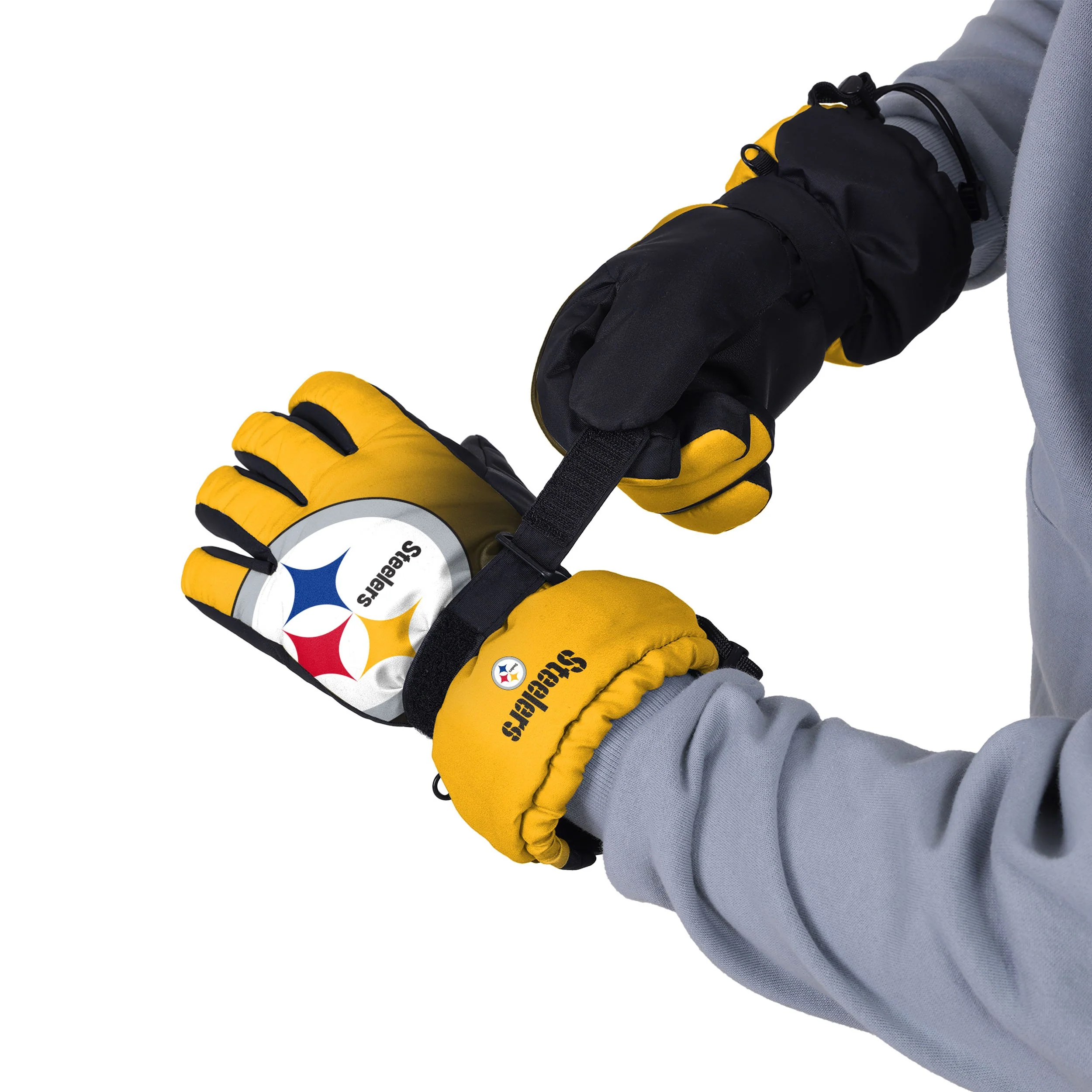 Pittsburgh Steelers NFL Gradient Logo Insulated Gloves - Image 2
