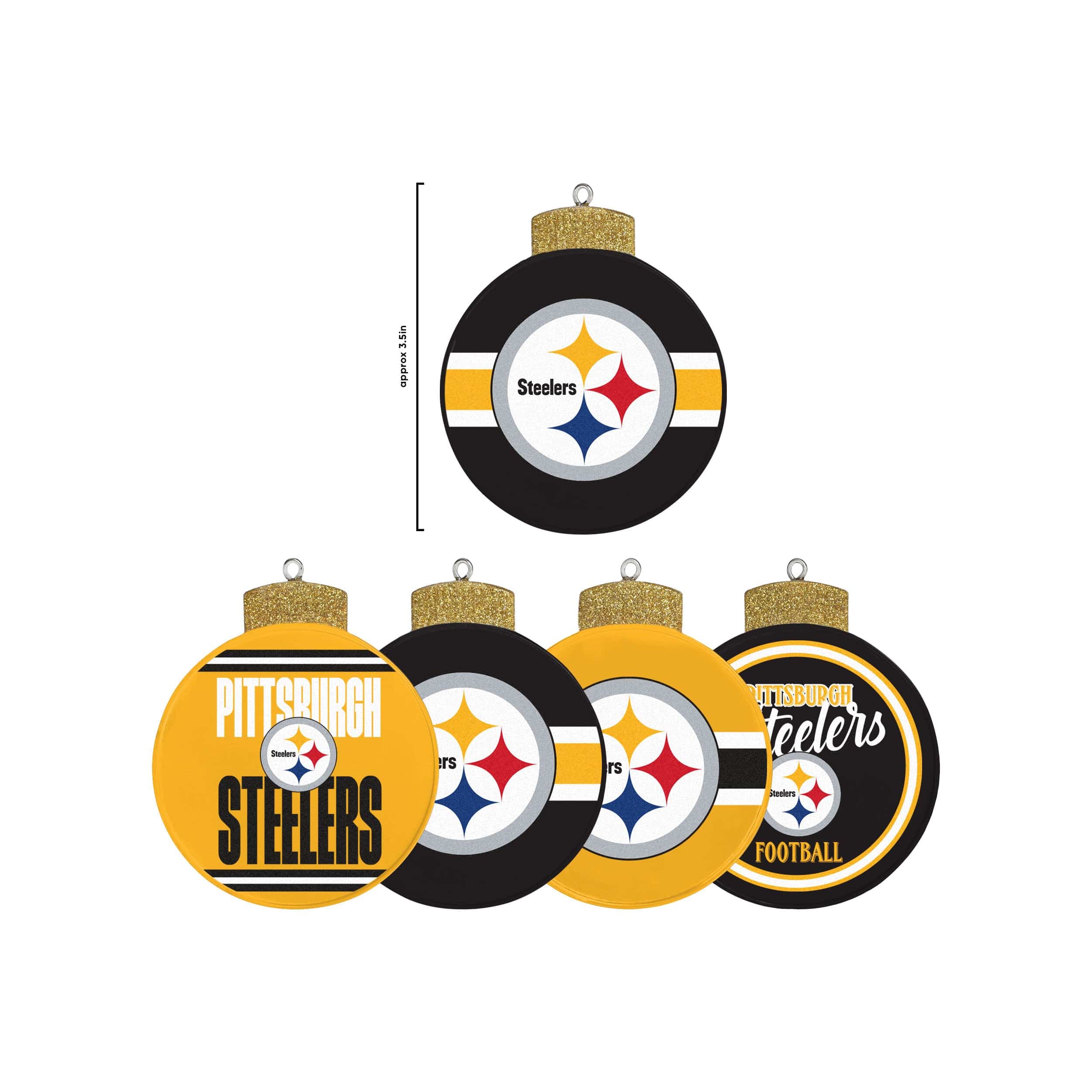 Pittsburgh Steelers NFL Holiday 5 Pack Coaster Set - Image 5