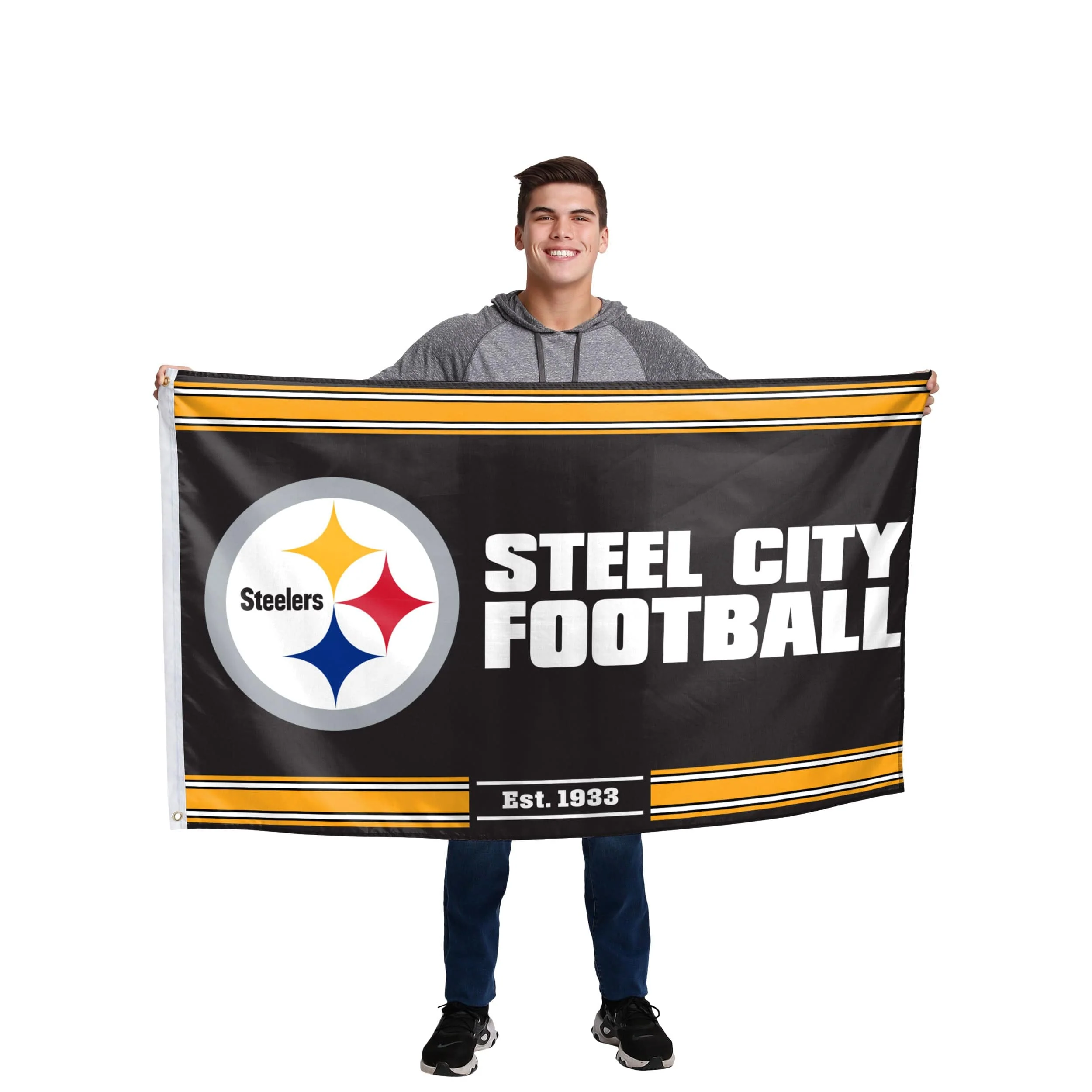 Pittsburgh Steelers NFL Horizontal Slogan Flag - Image 2