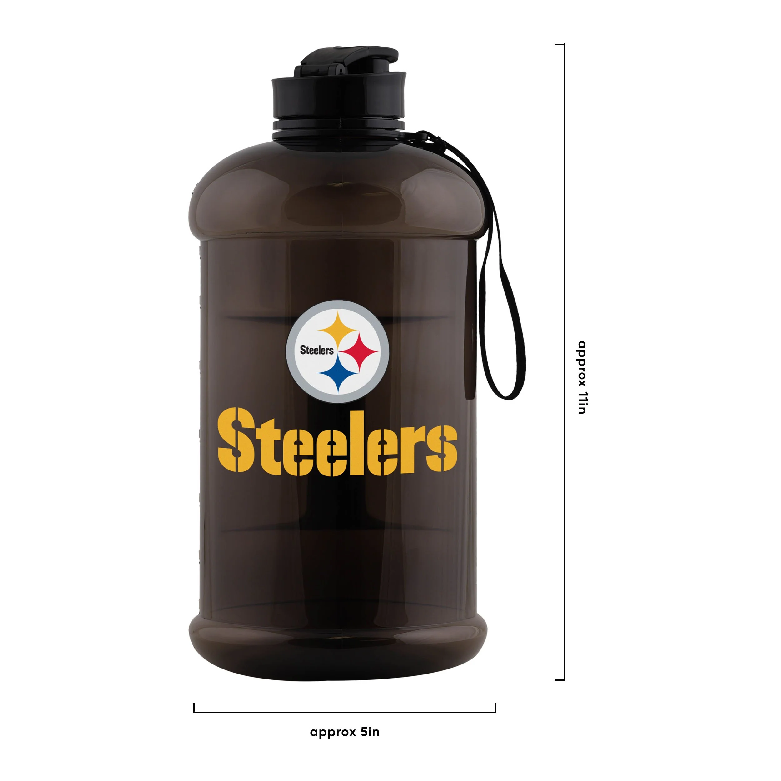 Pittsburgh Steelers NFL Large Team Color Clear Sports Bottle - Image 5