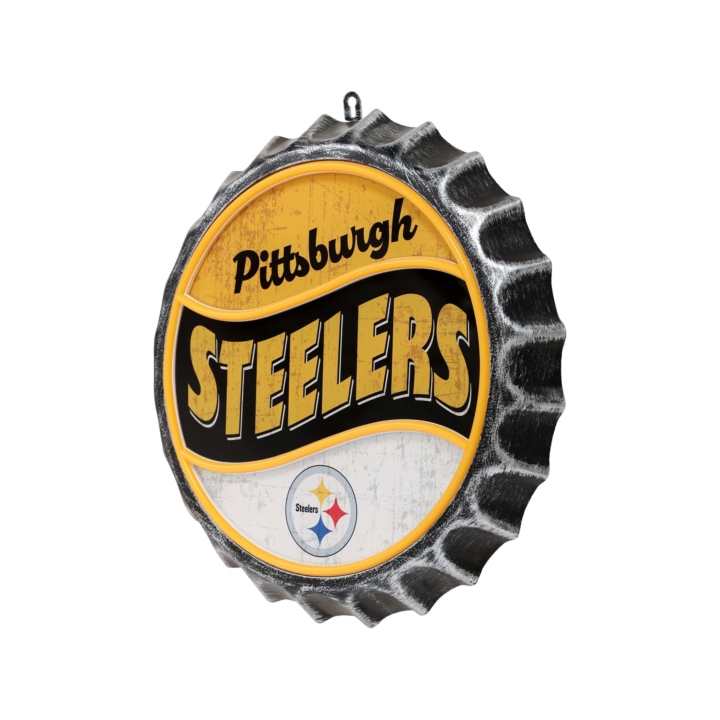Pittsburgh Steelers NFL LED Neon Backlit Bottle Cap Wall Sign - Image 3