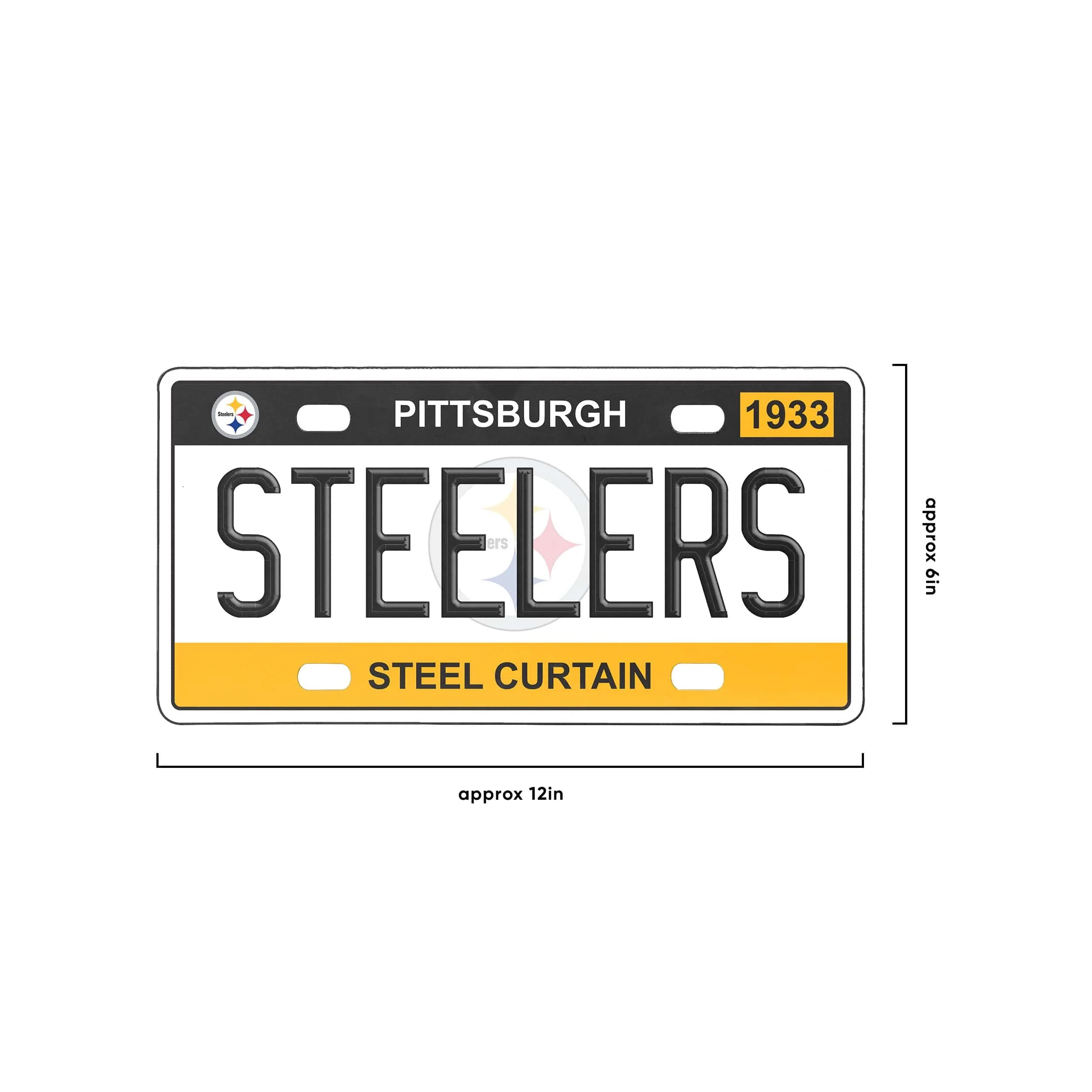 Pittsburgh Steelers NFL License Plate Wall Sign - Image 4