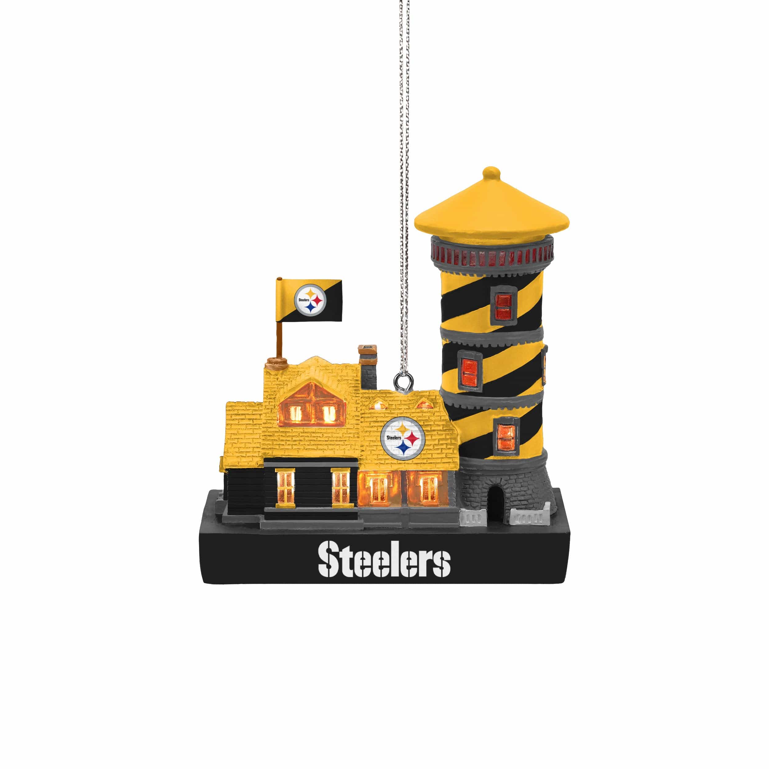 Pittsburgh Steelers NFL Light Up Resin Lighthouse Ornament
