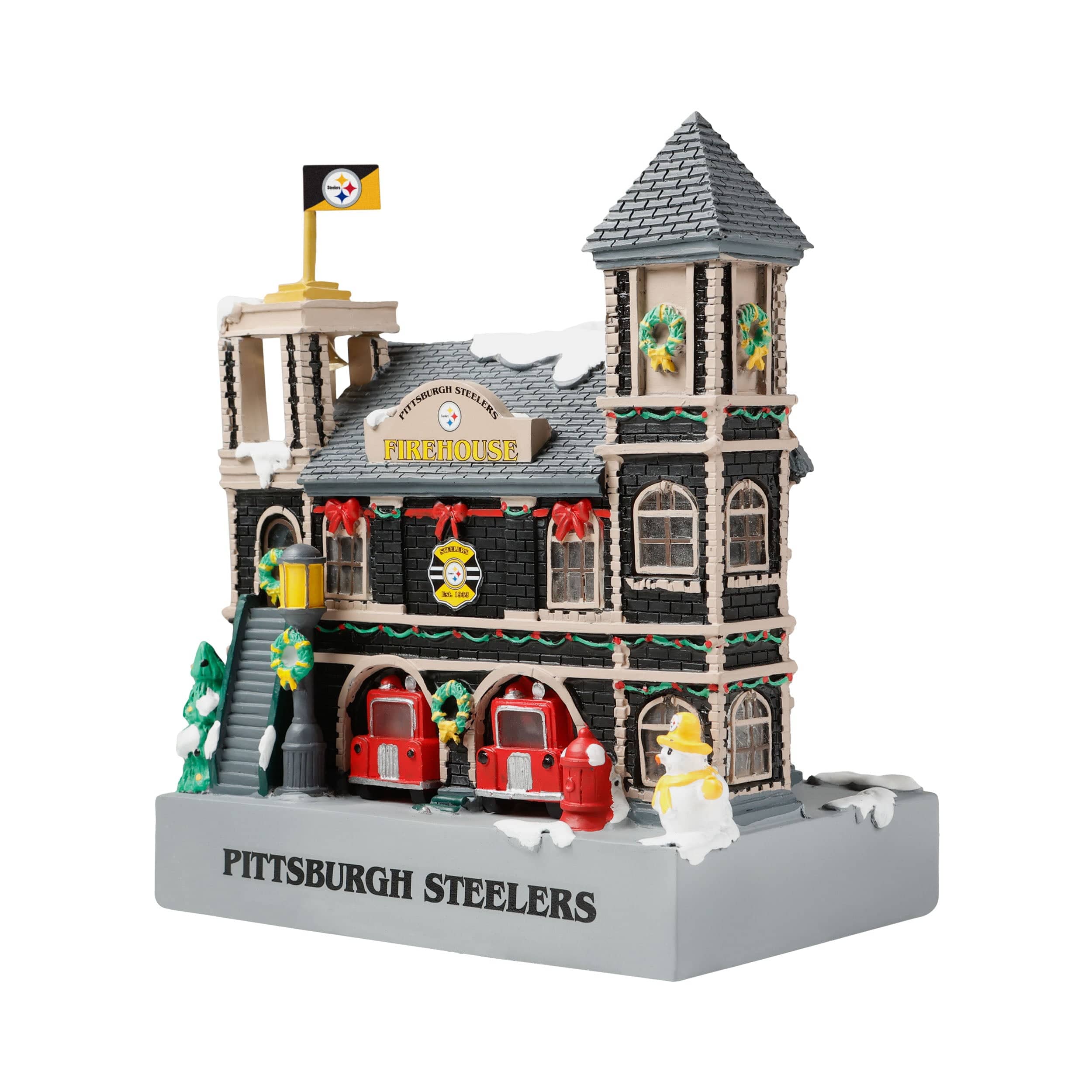 Pittsburgh Steelers NFL Light Up Resin Team Firehouse - Image 4