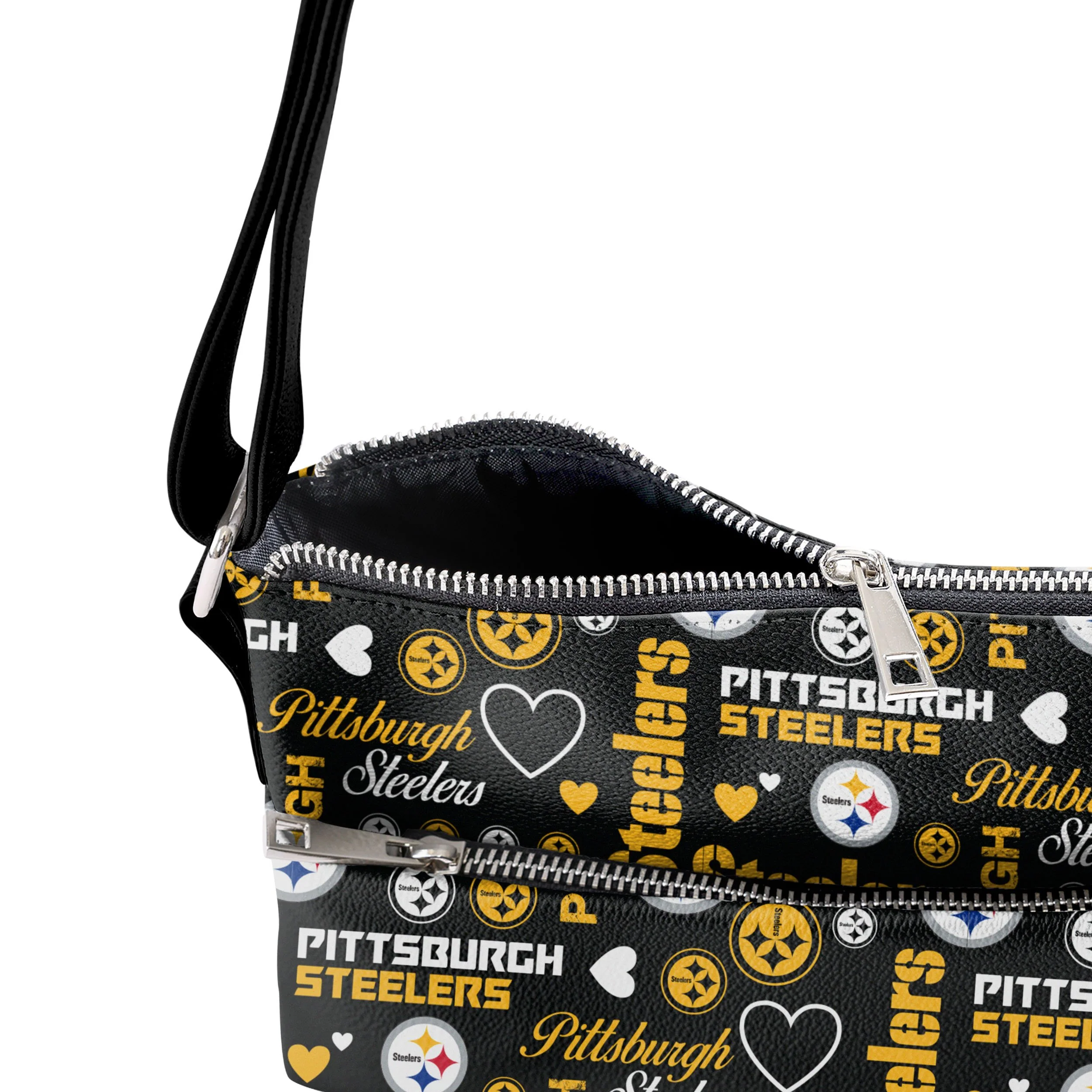 Pittsburgh Steelers NFL Logo Love Crossbody Purse - Image 4