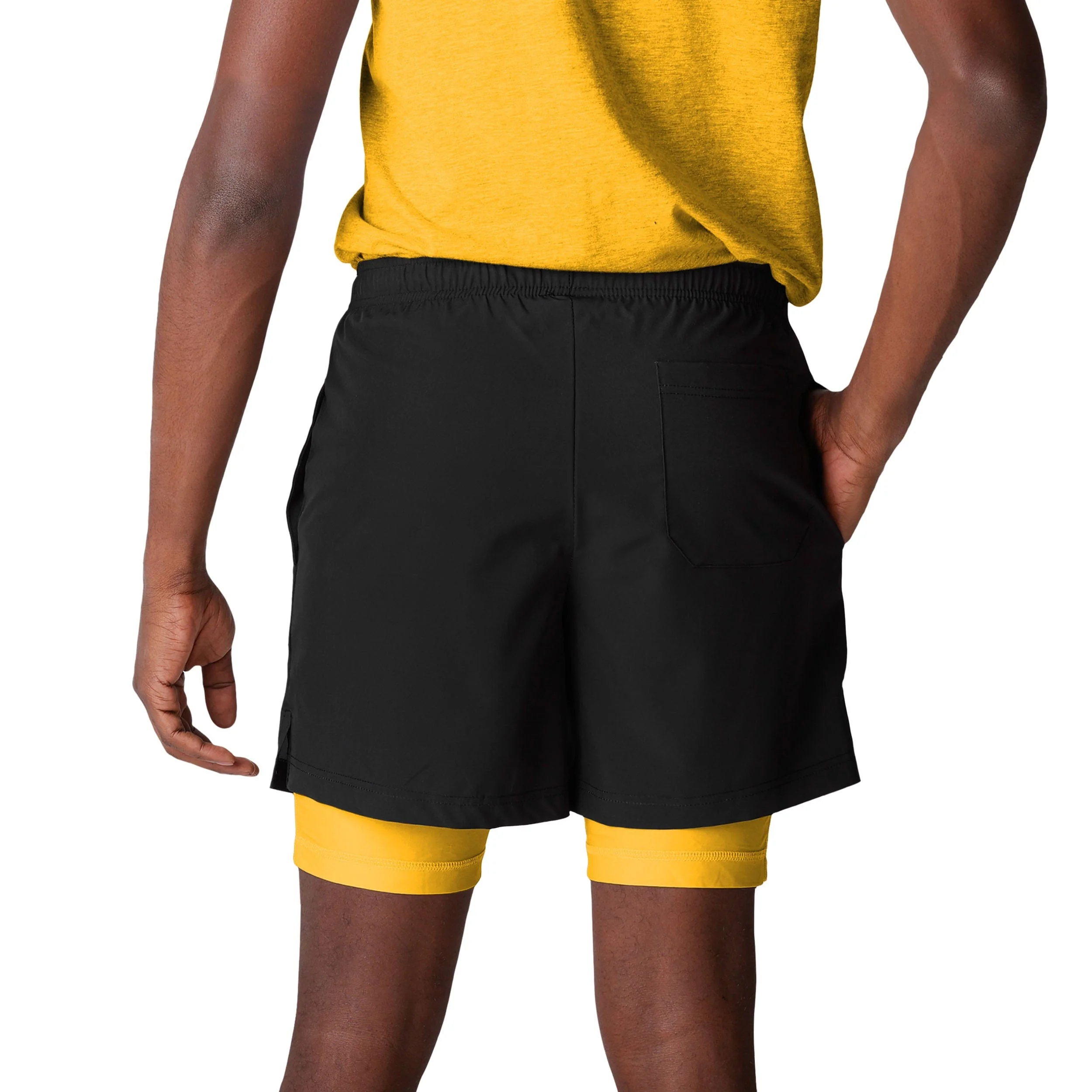 Pittsburgh Steelers NFL Mens Black Team Color Lining Shorts - Image 3