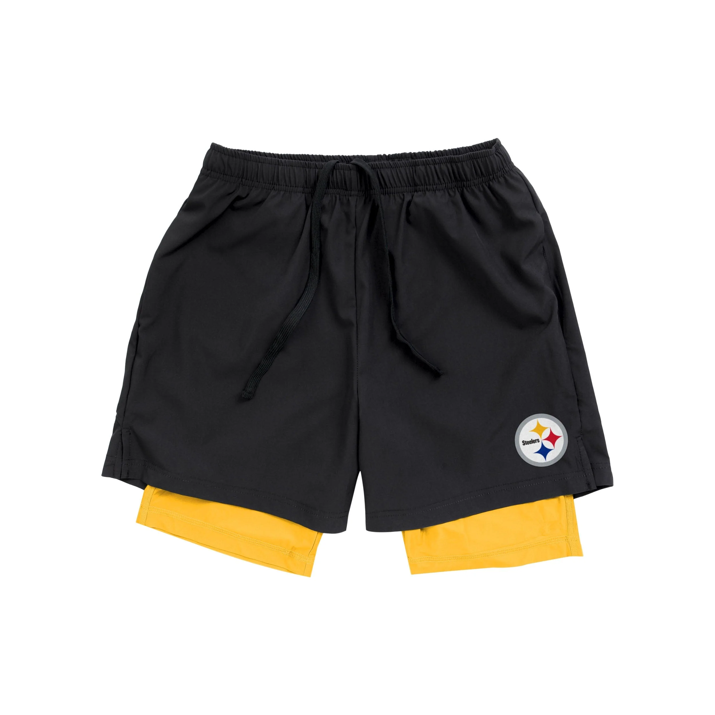 Pittsburgh Steelers NFL Mens Black Team Color Lining Shorts - Image 4