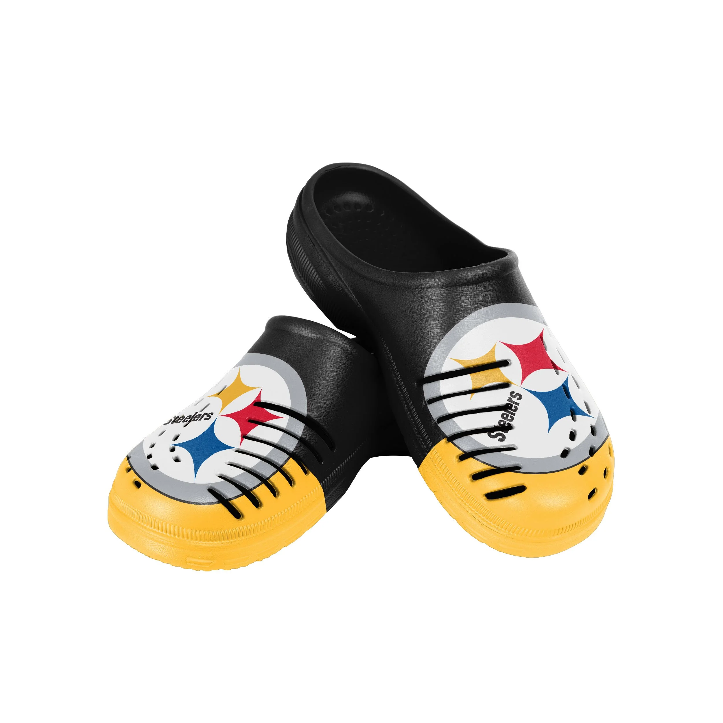 Pittsburgh Steelers NFL Mens Colorblock Big Logo Clog
