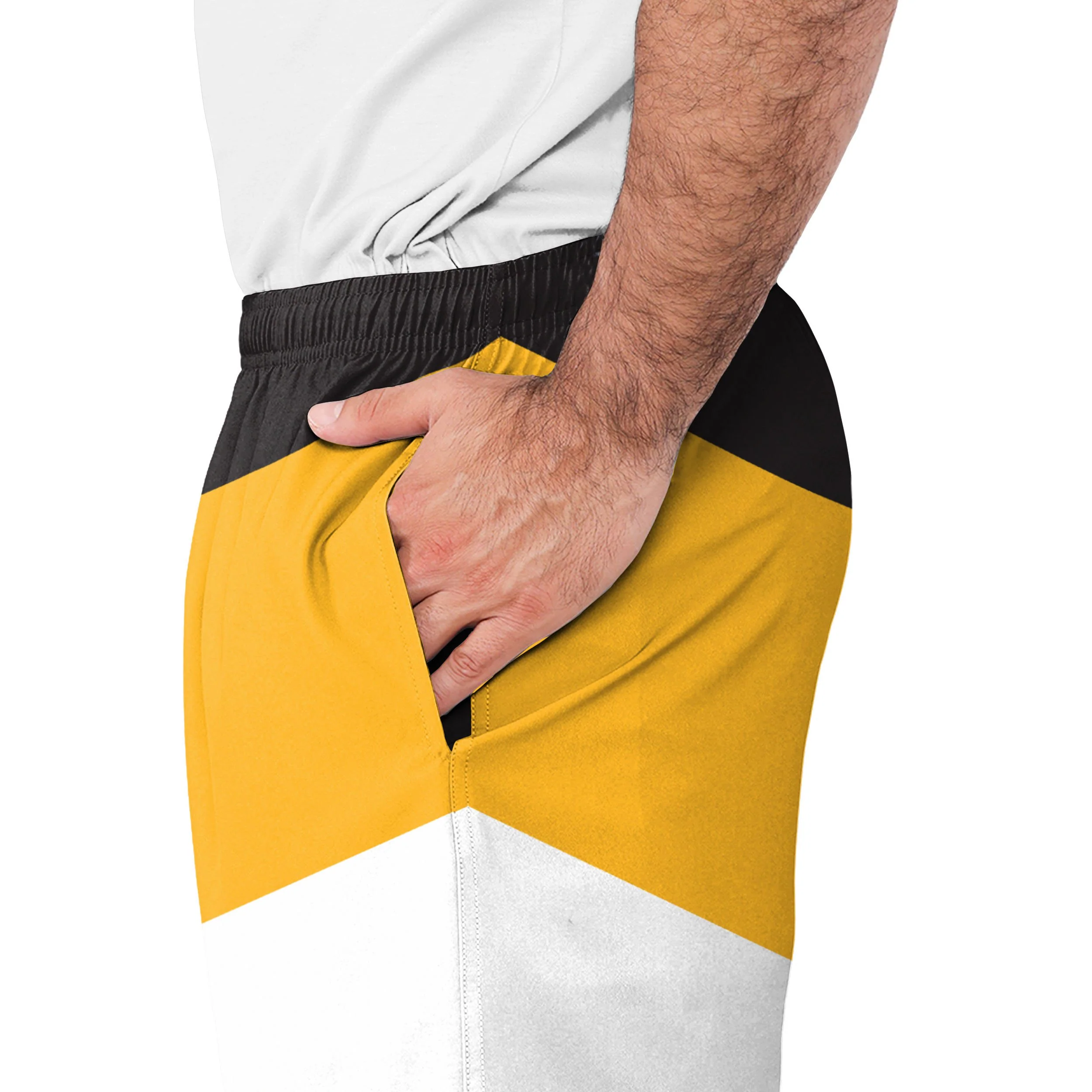 Pittsburgh Steelers NFL Mens Colorblock Double Down Liner Training Shorts - Image 5