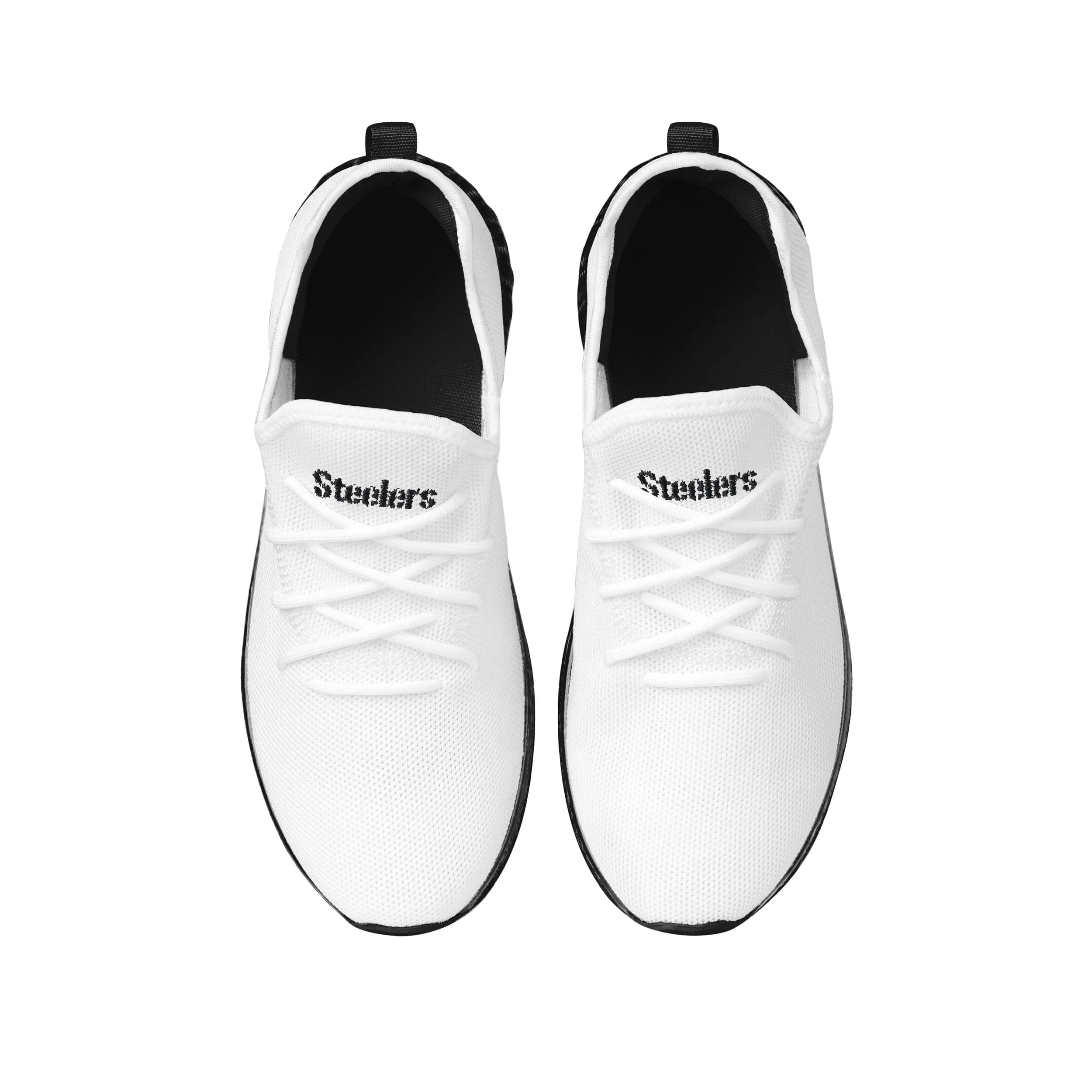 Pittsburgh Steelers NFL Mens Gradient Midsole White Sneakers - Image 4