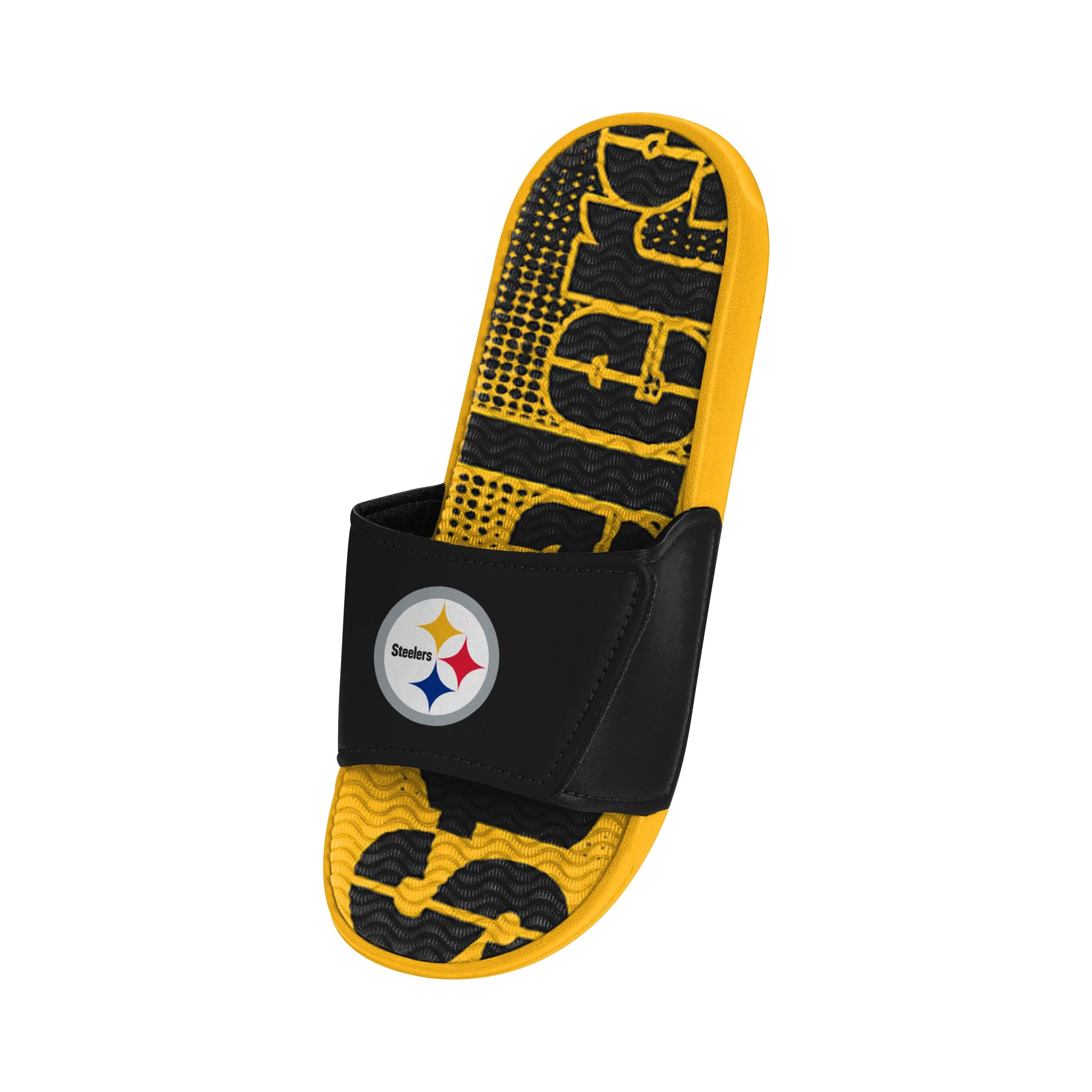 Pittsburgh Steelers NFL Mens Gradient Wordmark Gel Slide - Image 3