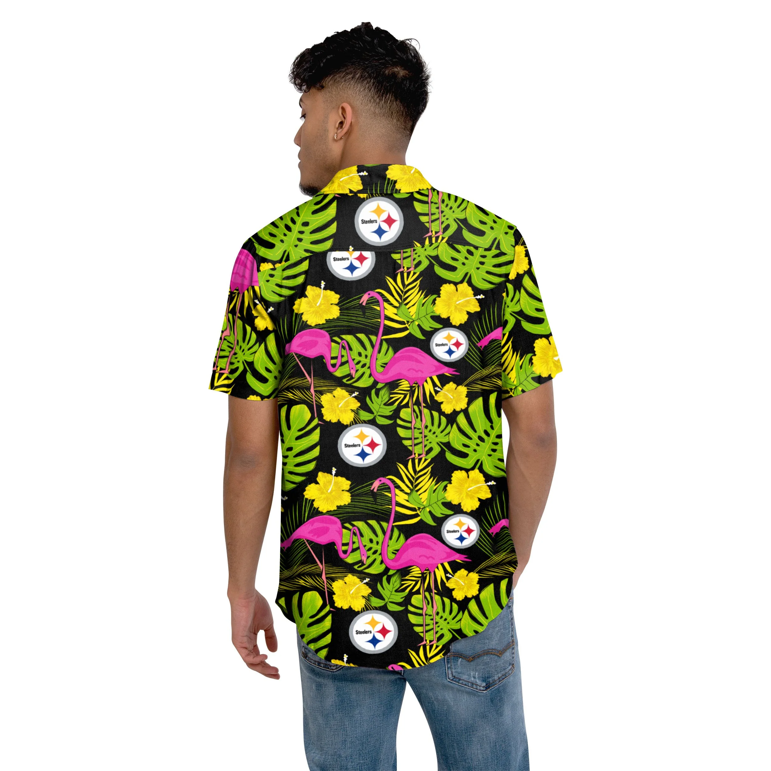 Pittsburgh Steelers NFL Mens Highlights Button Up Shirt - Image 3