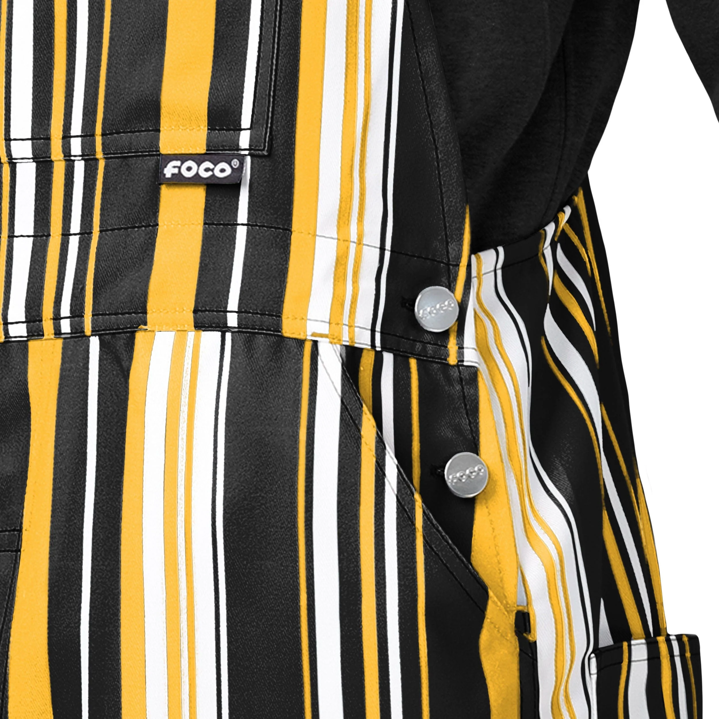 Pittsburgh Steelers NFL Mens Hyper Stripe Bib Overalls - Image 5