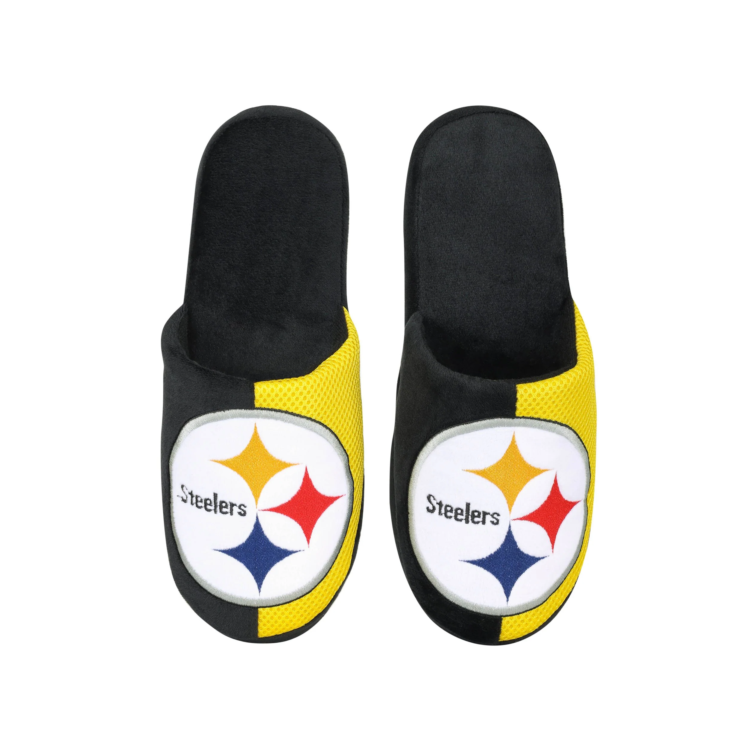 Pittsburgh Steelers NFL Mens Logo Staycation Slippers - Image 4