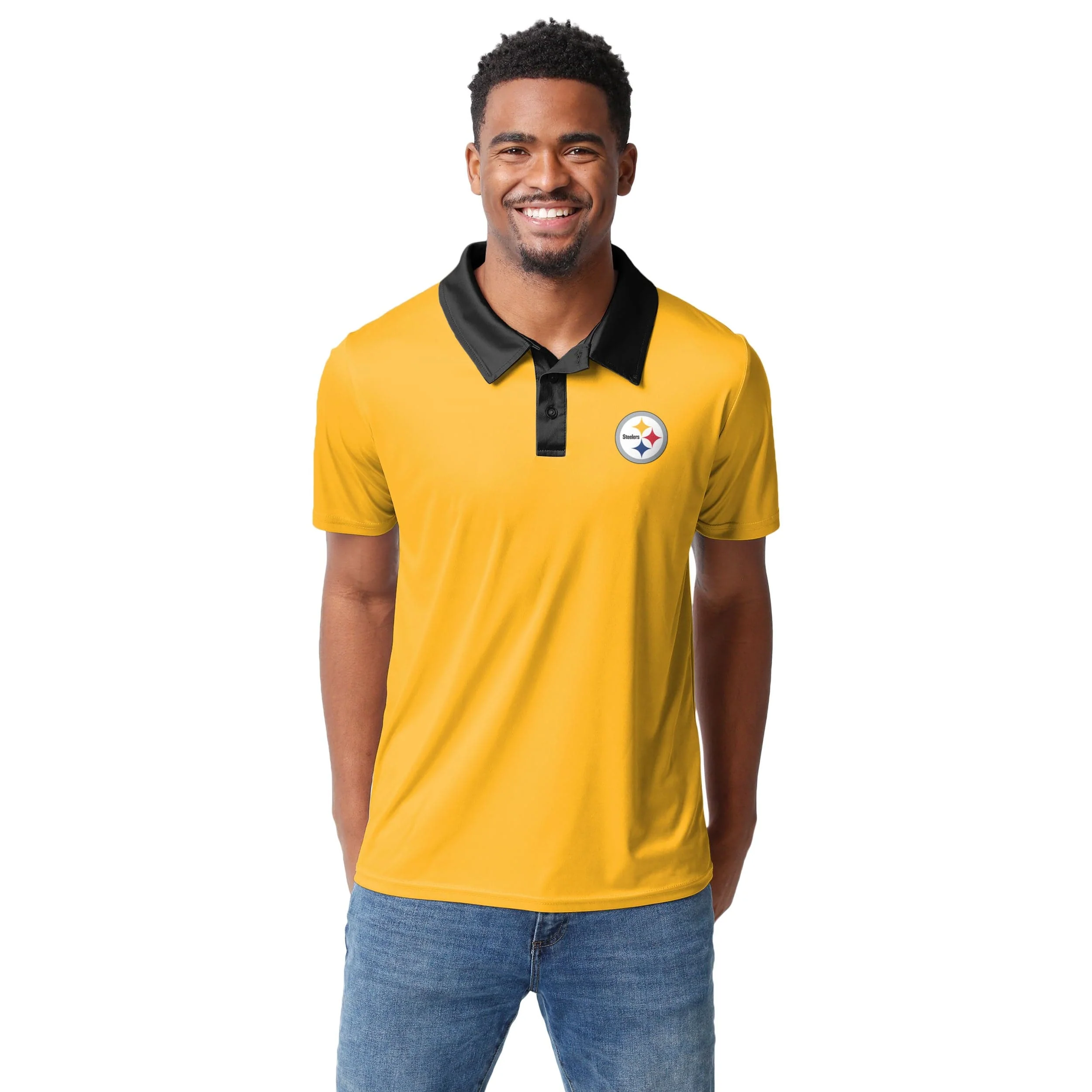 Pittsburgh Steelers NFL Mens Nightcap Polyester Polo - Image 2