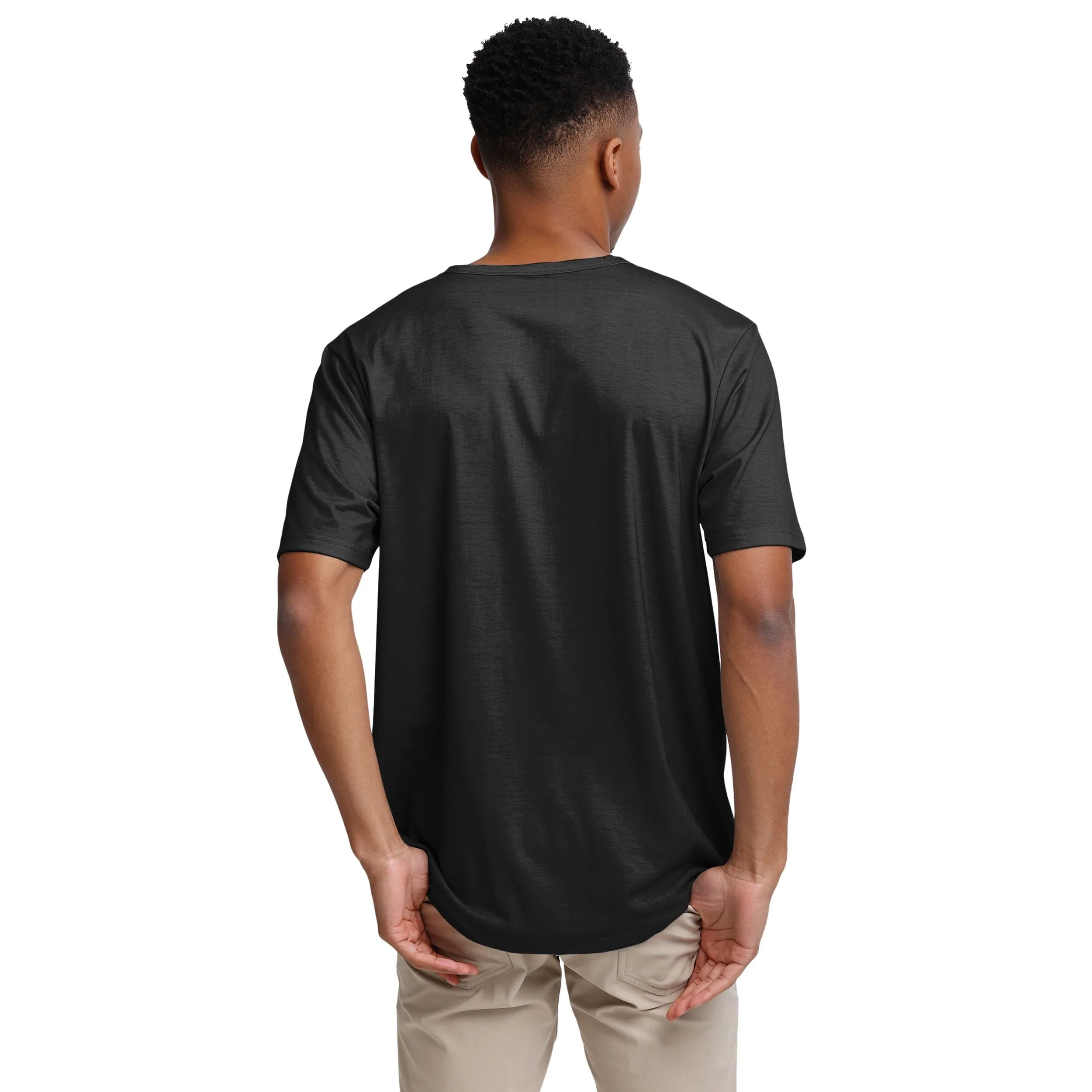 Pittsburgh Steelers NFL Mens Solid Team Logo Short Sleeve Henley - Image 3