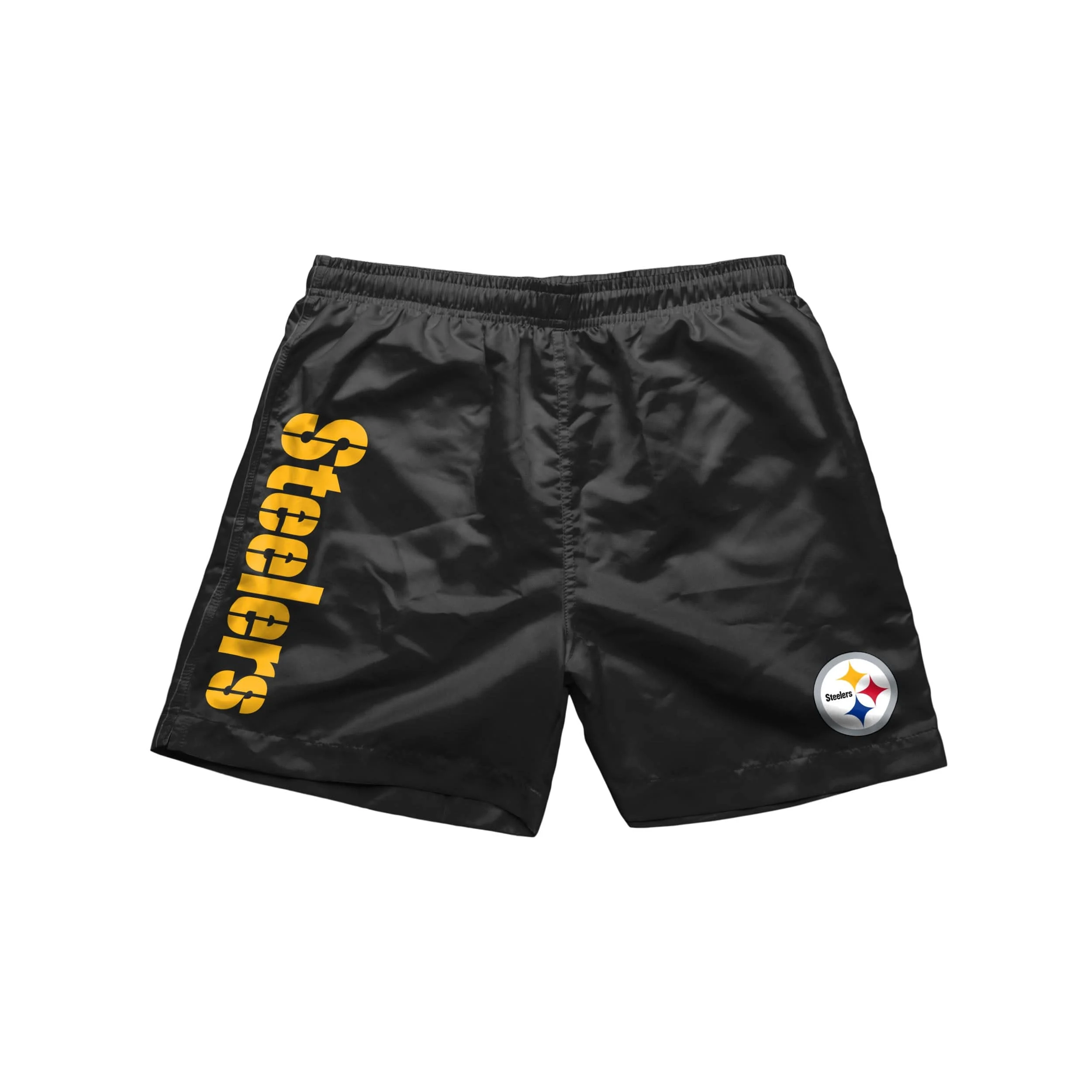Pittsburgh Steelers NFL Mens Solid Wordmark 5.5" Swimming Trunks - Image 4