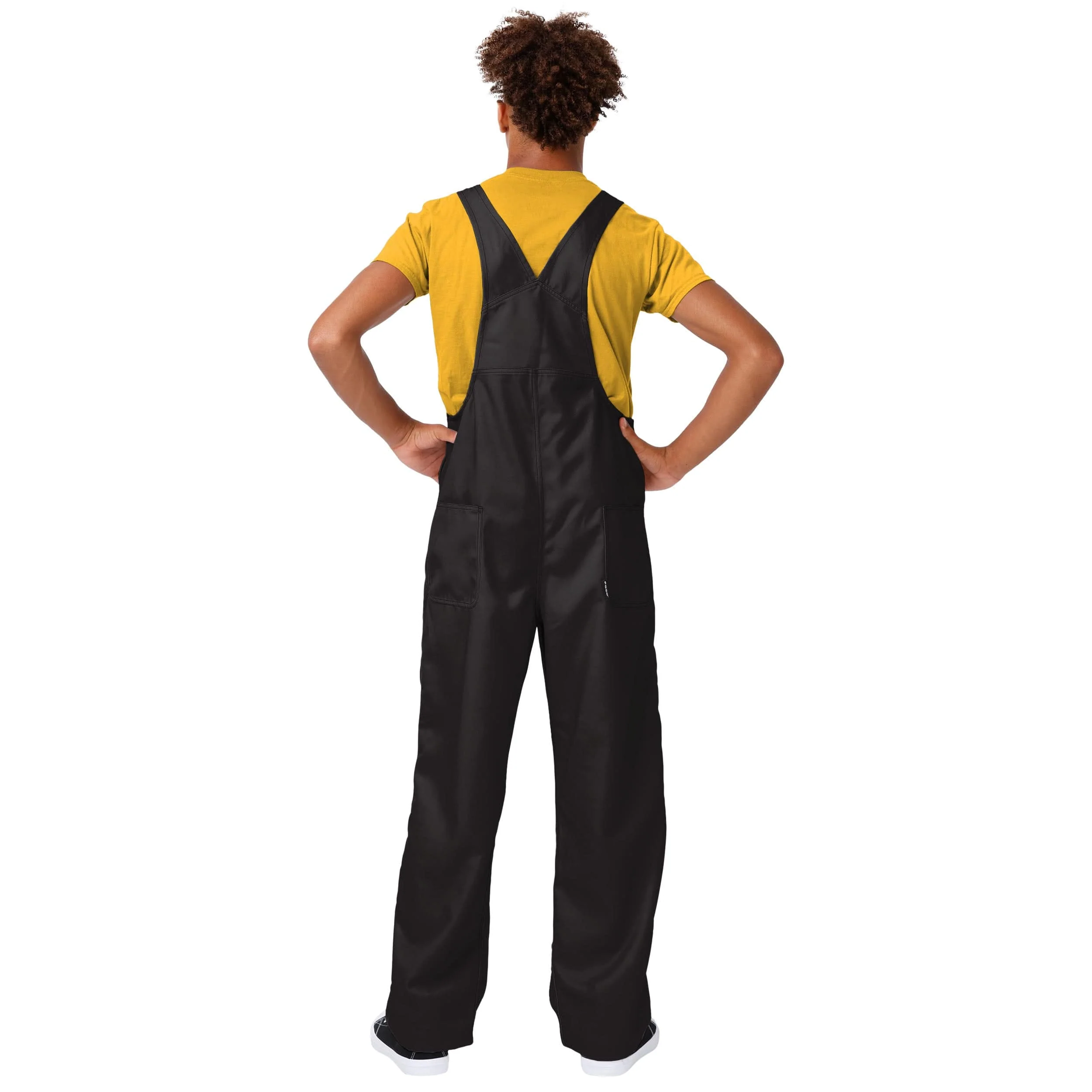 Pittsburgh Steelers NFL Mens Solid Wordmark Bib Overalls - Image 2