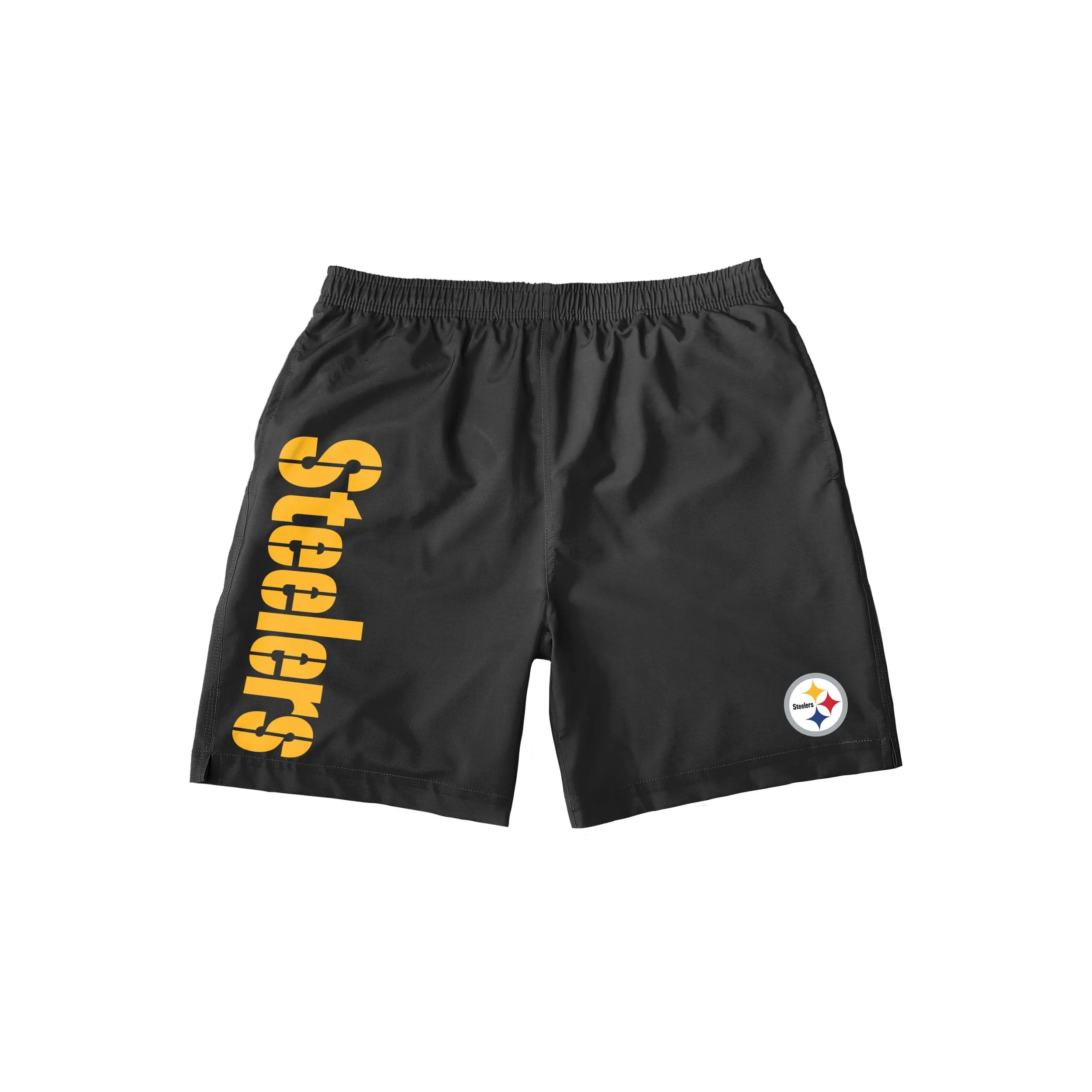 Pittsburgh Steelers NFL Mens Solid Wordmark Traditional Swimming Trunks - Image 4