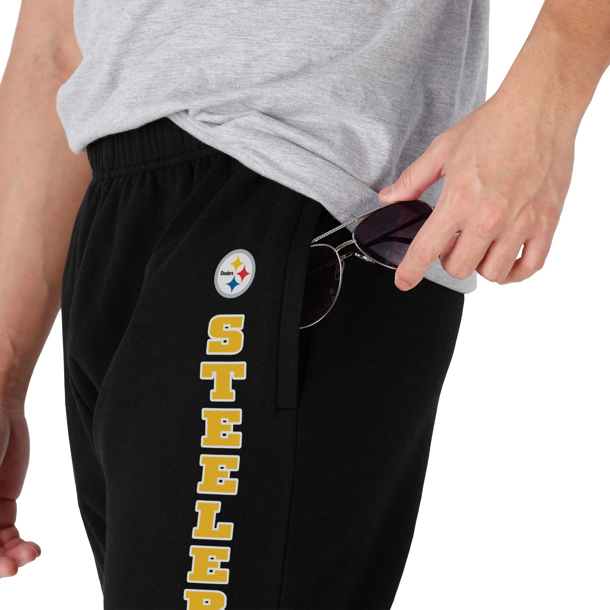 Pittsburgh Steelers NFL Mens Team Color Sweatpants - Image 3