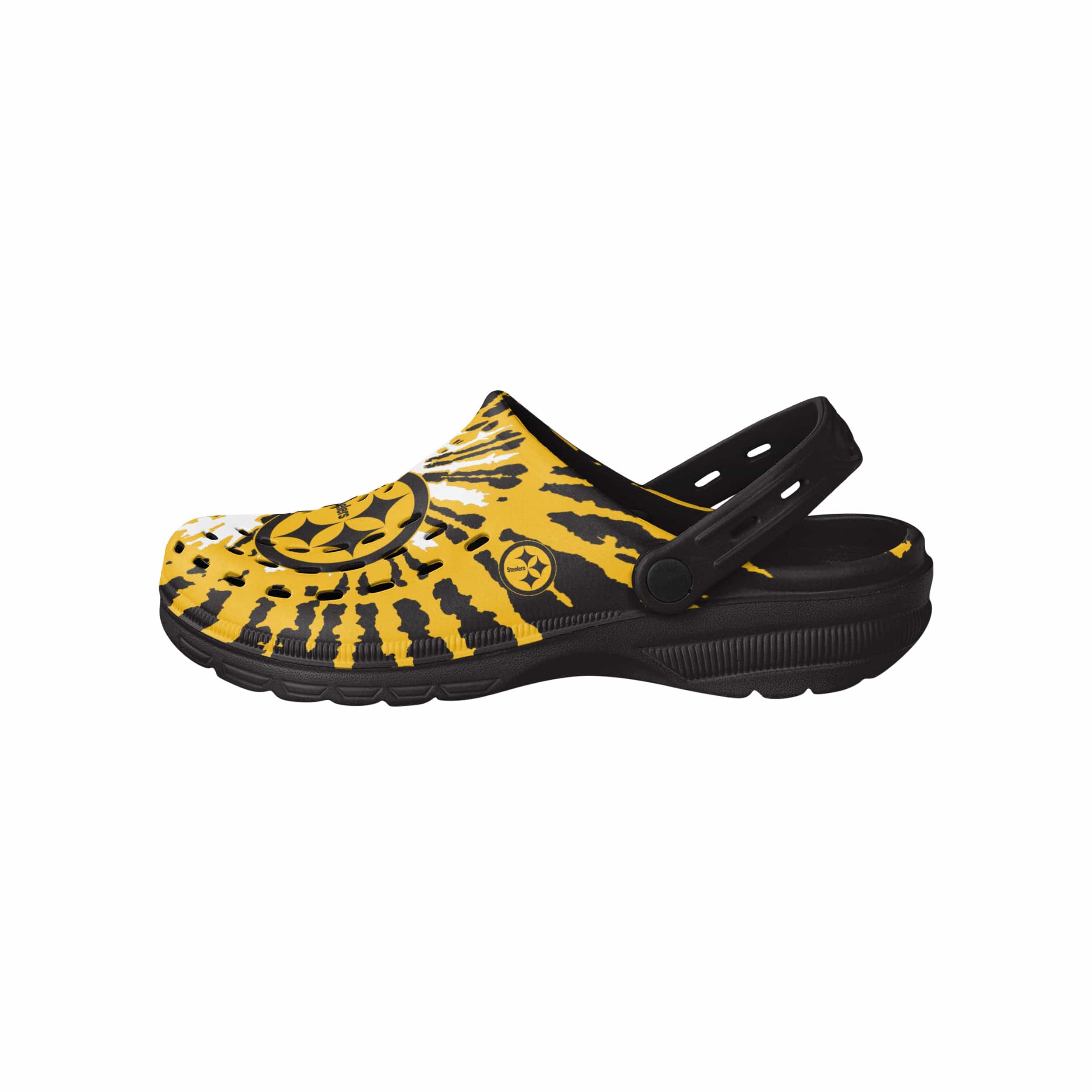 Pittsburgh Steelers NFL Mens Tie-Dye Clog With Strap - Image 2